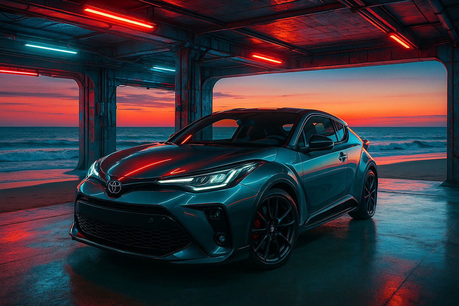 Luxury Supercar In Cyberpunk Garage Cars Wallpaper 3 4K 4K Cars Wallpaper