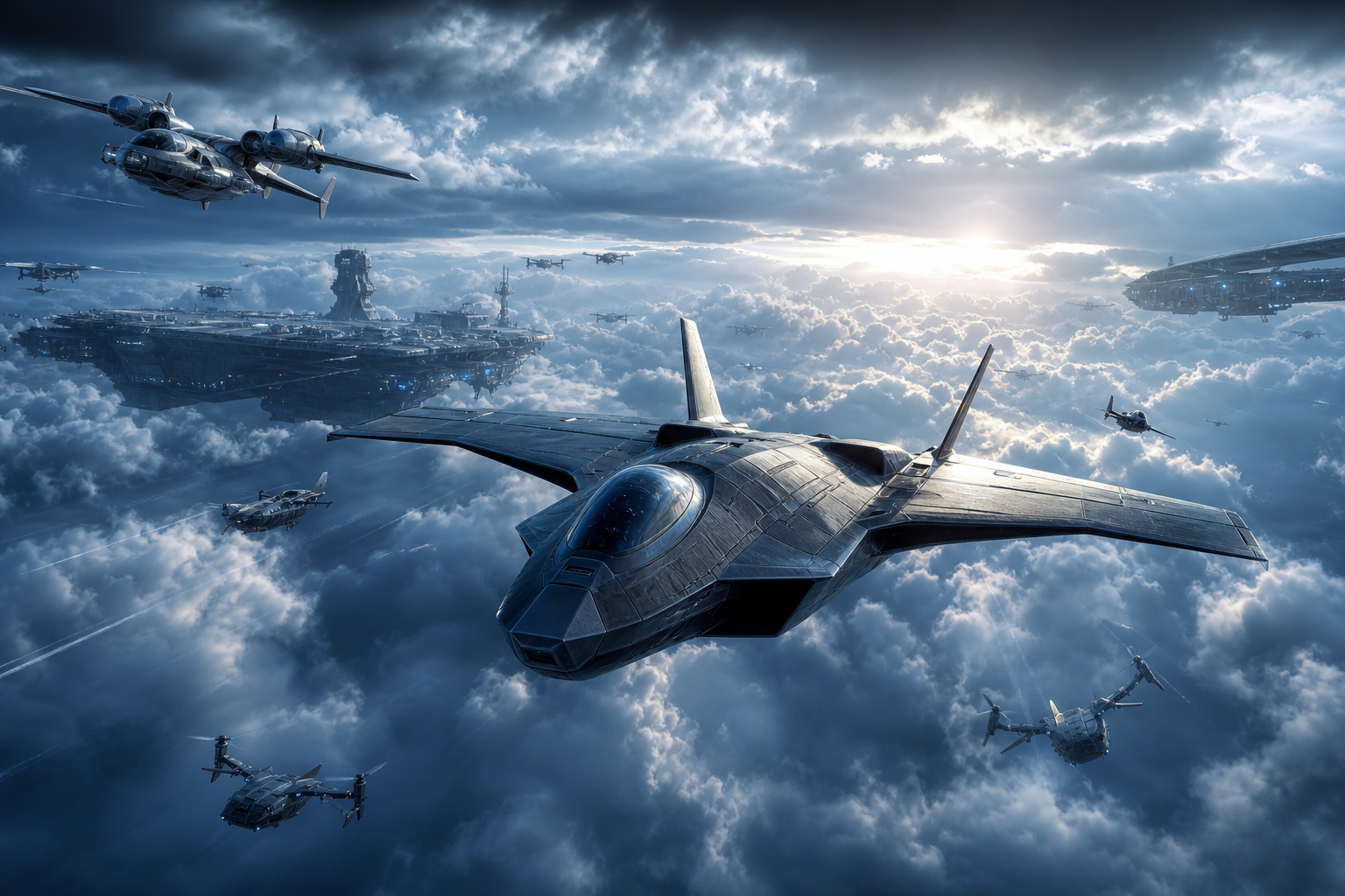 Military Aircraft Above Clouds Military Wallpaper  5 4K