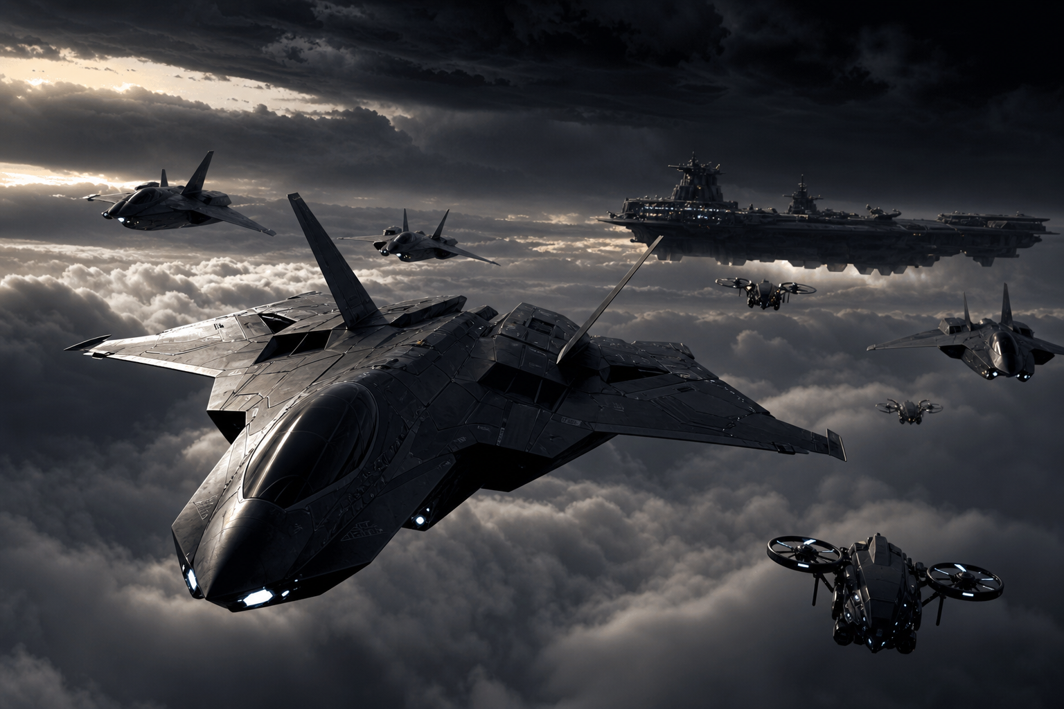 Military Aircraft Above Clouds Military Wallpaper  5 4K