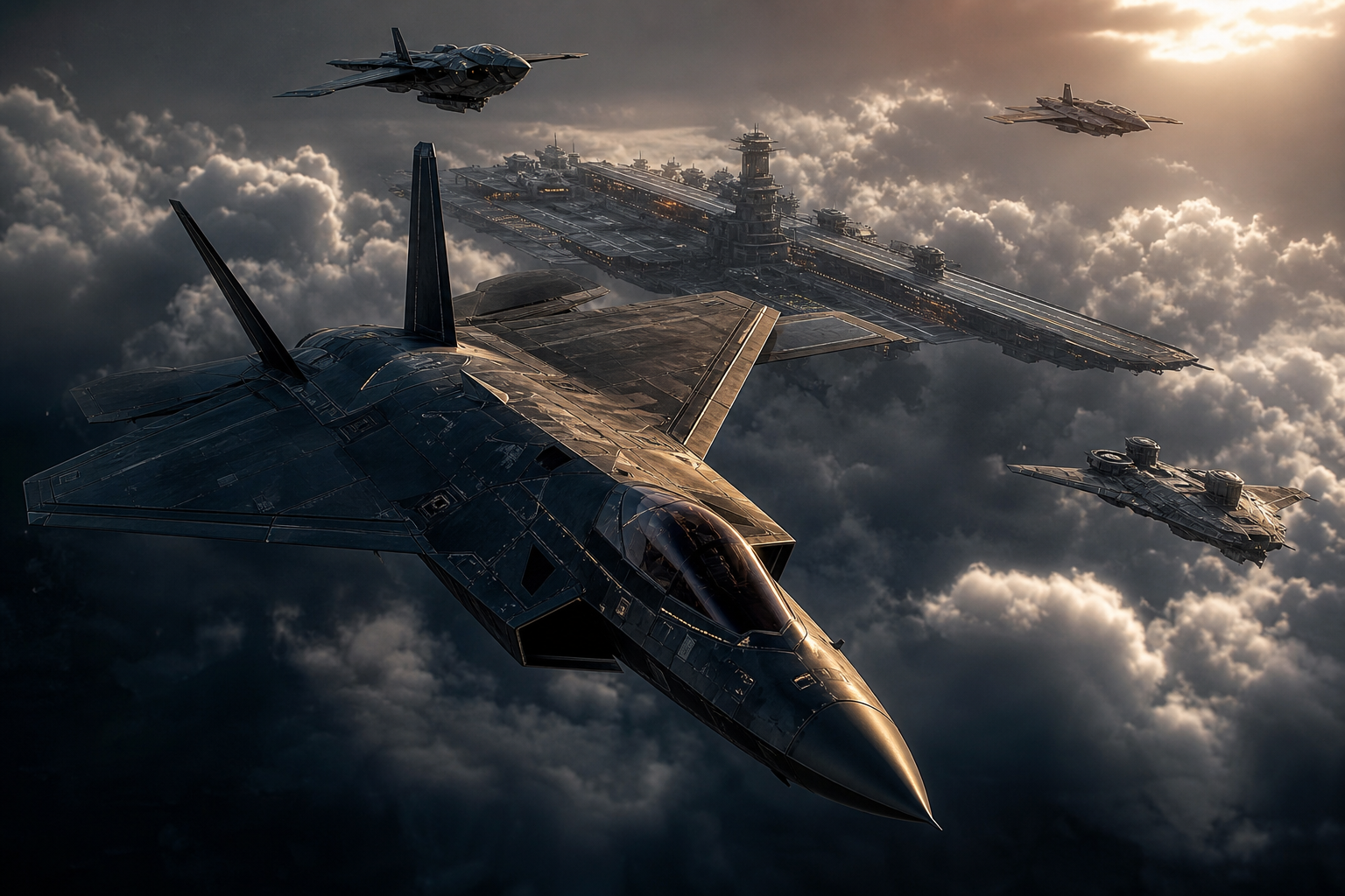Military Aircraft Above Clouds Military Wallpaper  5 4K