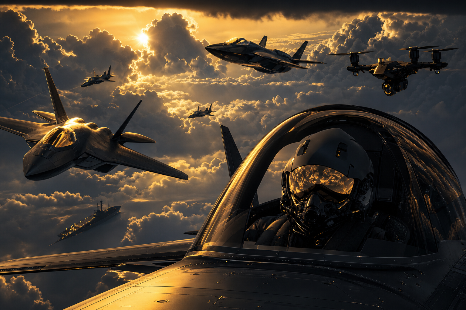 Military Aircraft Above Clouds Military Wallpaper  5 4K