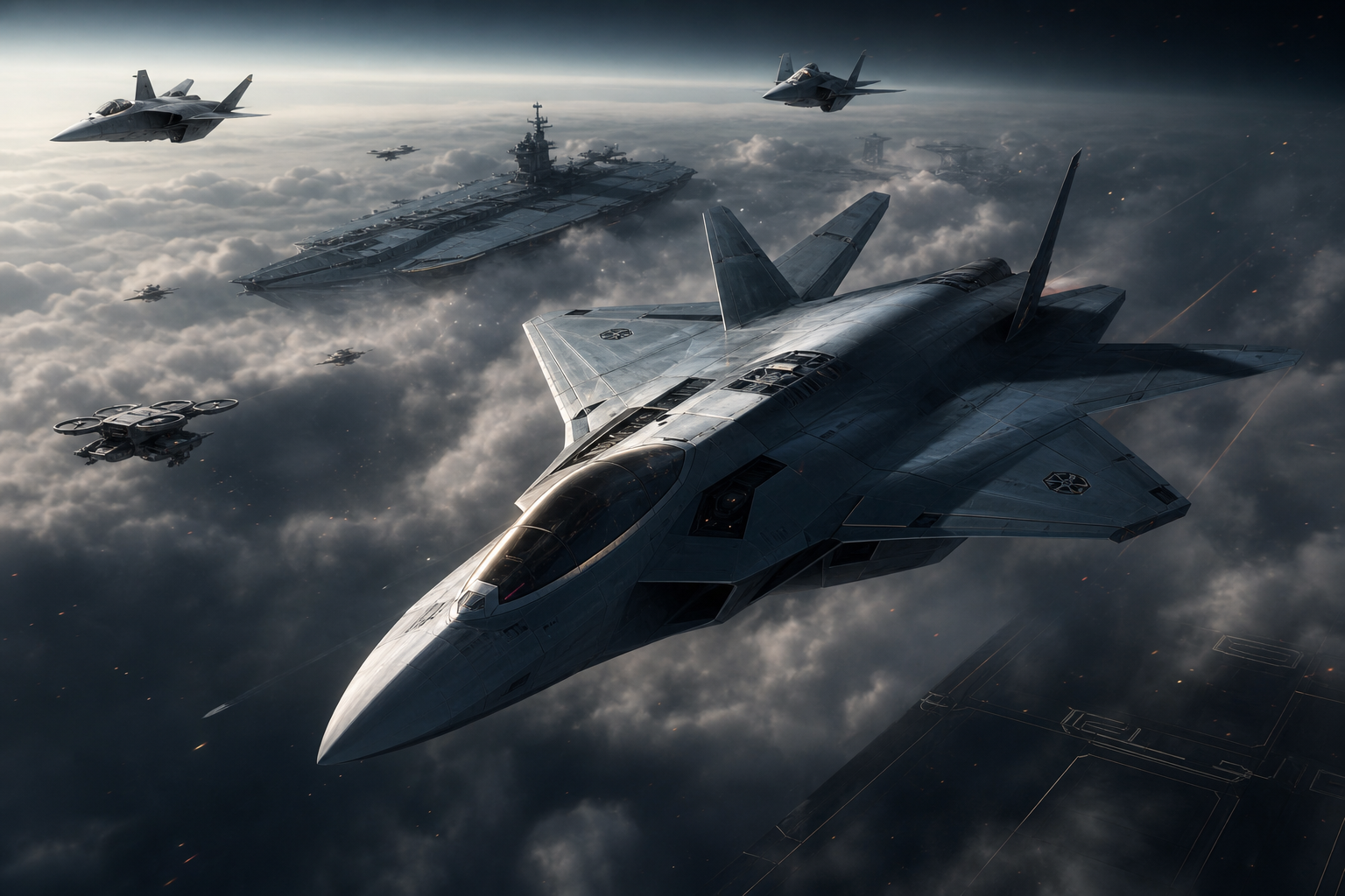 Military Aircraft Above Clouds Military Wallpaper  5 4K