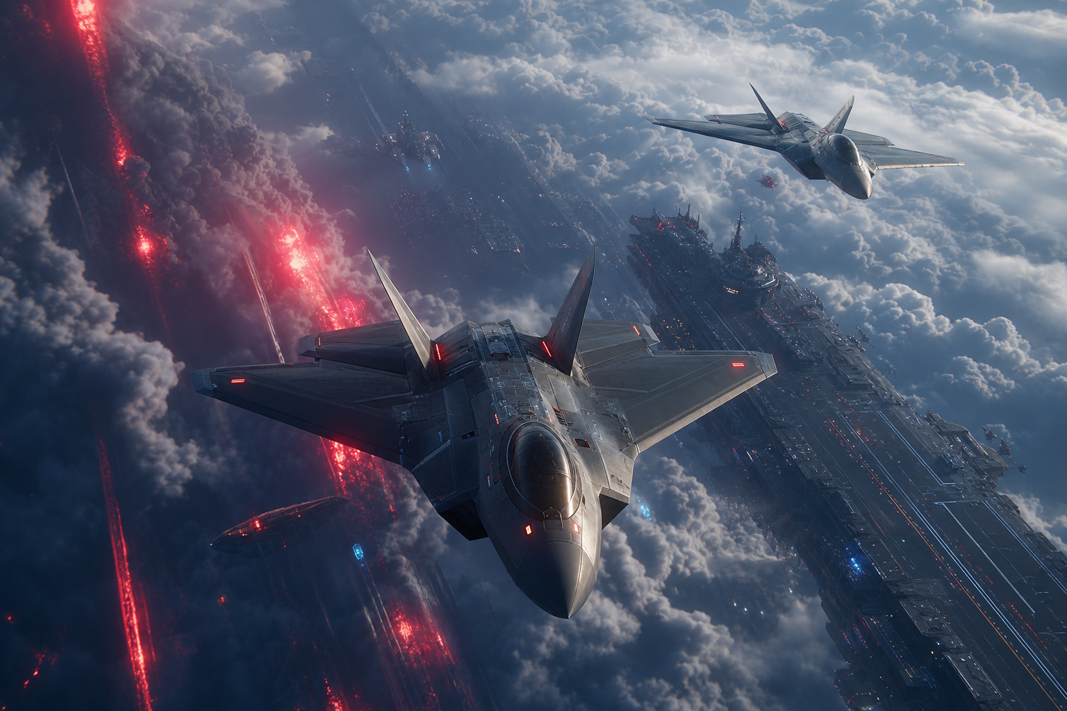 Military Aircraft Above Clouds Military Wallpaper  5 4K