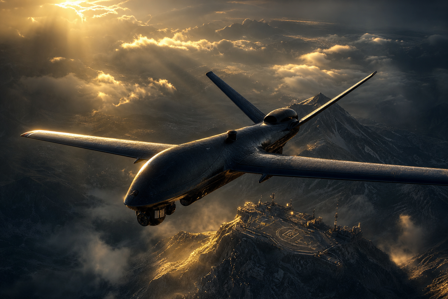 Military Drone Flying Over Mountains Military Wallpaper 2 4K 11 4K Military Wallpaper