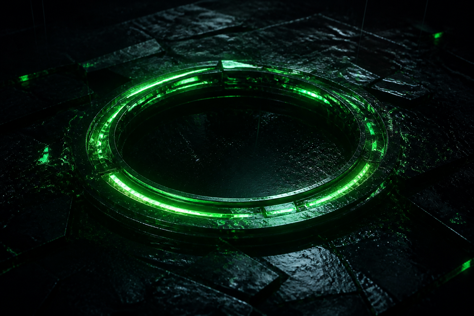 Minimal Dark Neon Ring Amoled Wallpaper  10 4K