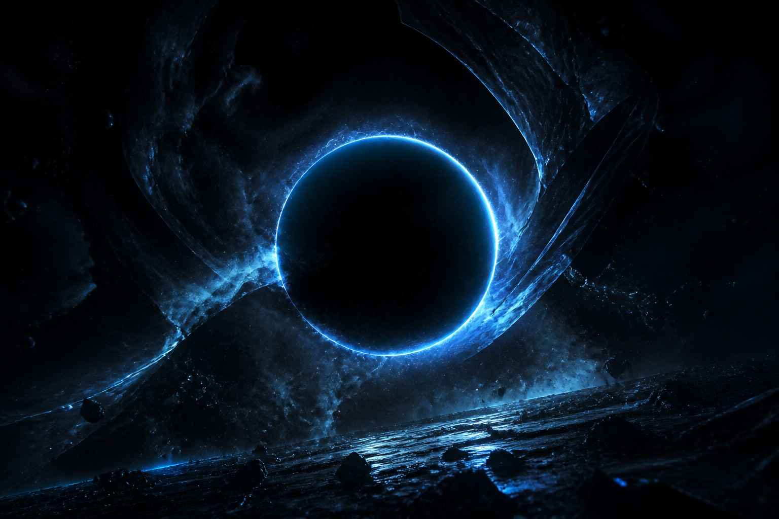 Minimal Dark Neon Ring Amoled Wallpaper  10 4K