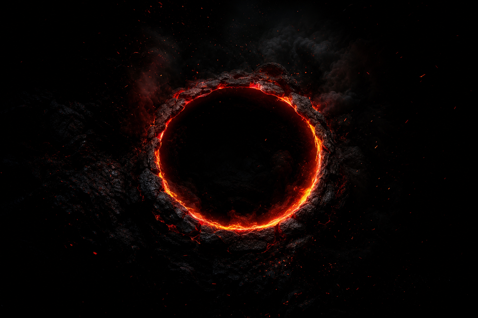 Minimal Dark Neon Ring Amoled Wallpaper  10 4K