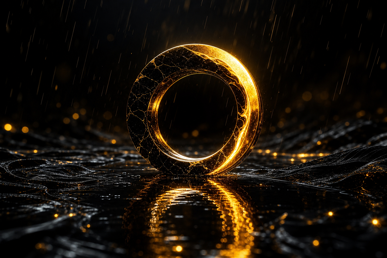 Minimal Dark Neon Ring Amoled Wallpaper  10 4K