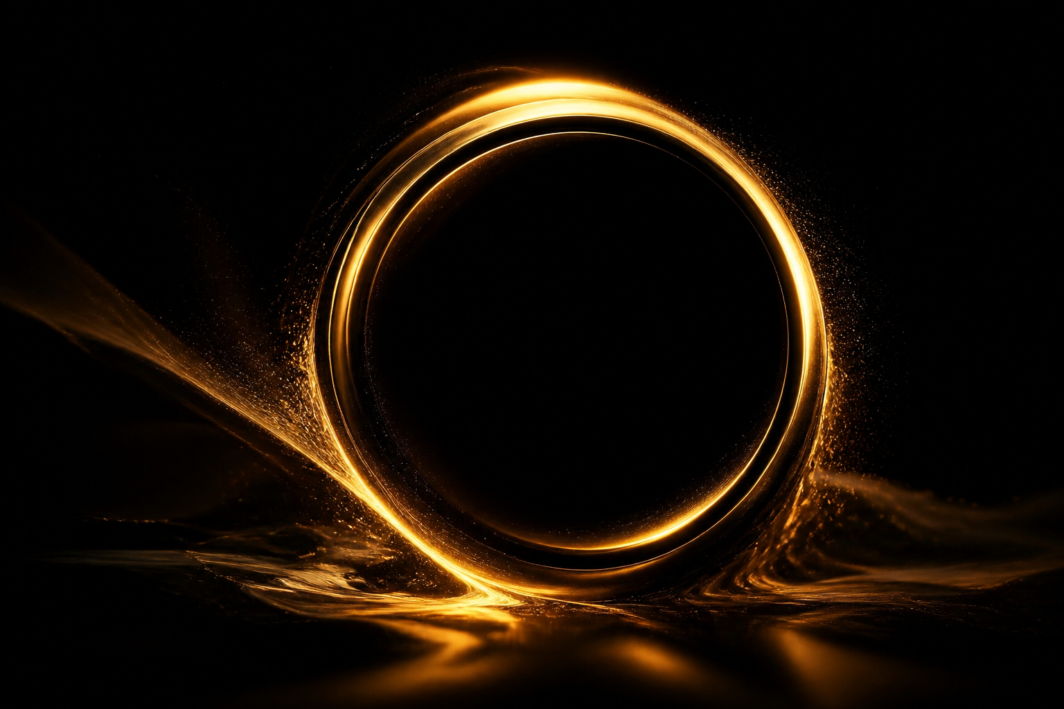 Minimal Dark Neon Ring Amoled Wallpaper  2 4K