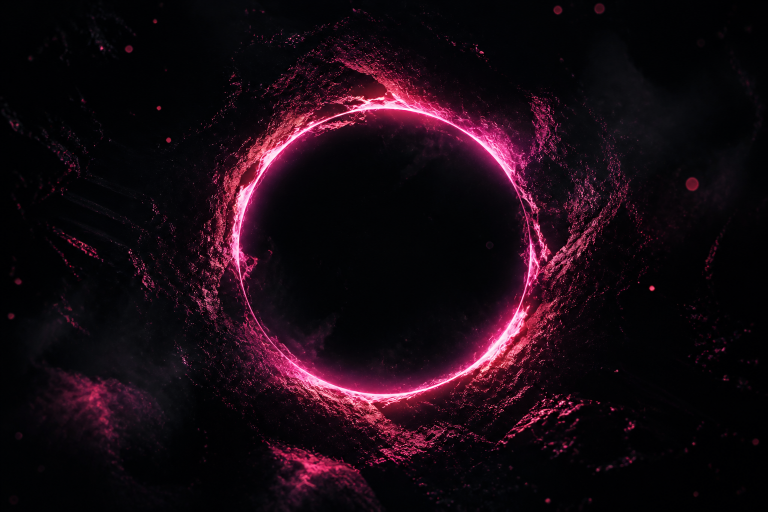 Minimal Dark Neon Ring Amoled Wallpaper  2 4K