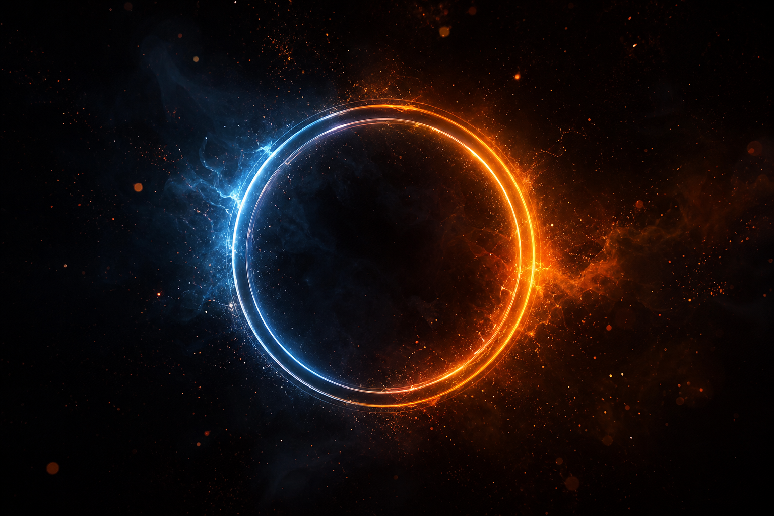 Minimal Dark Neon Ring Amoled Wallpaper  2 4K