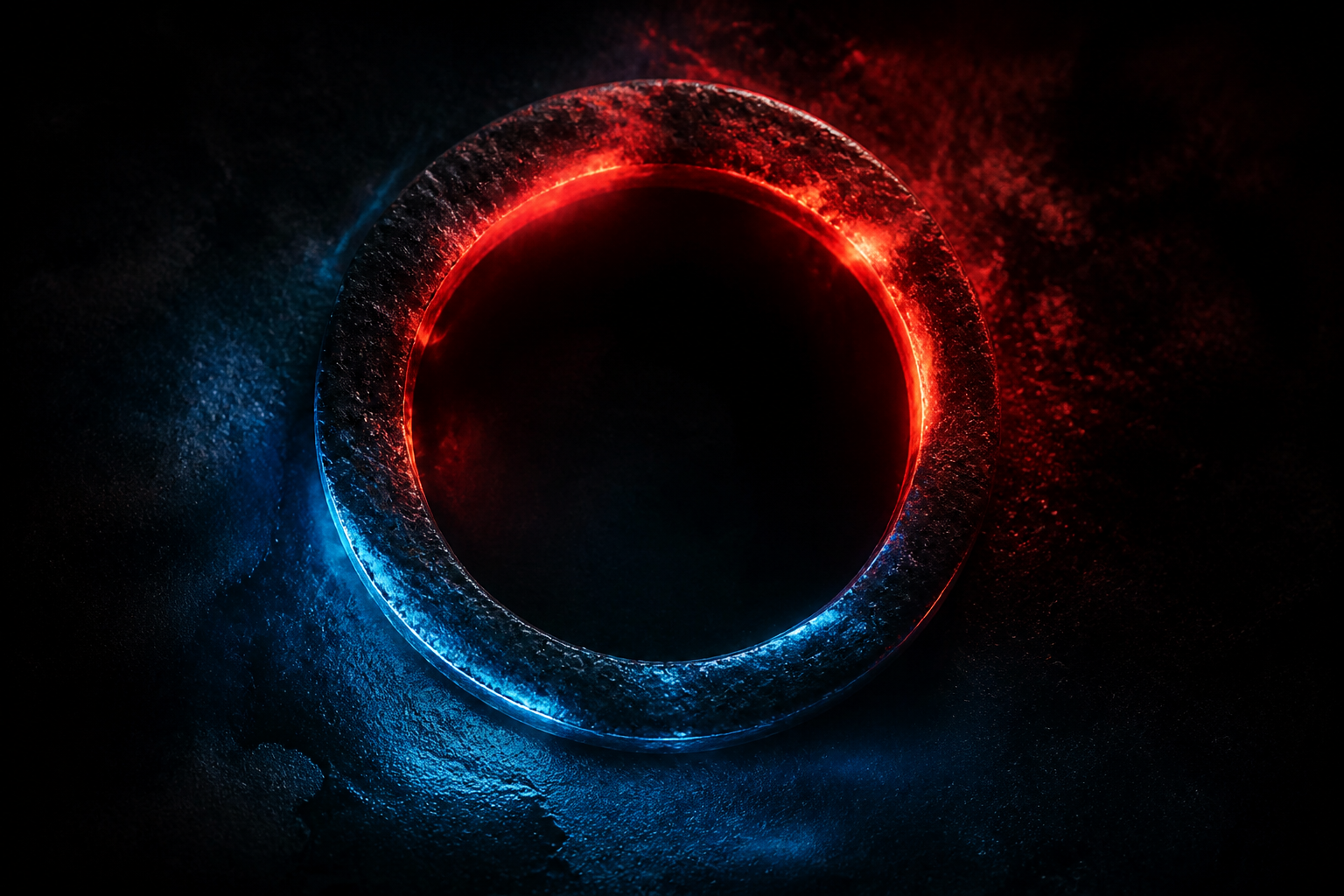 Minimal Dark Neon Ring Amoled Wallpaper  2 4K