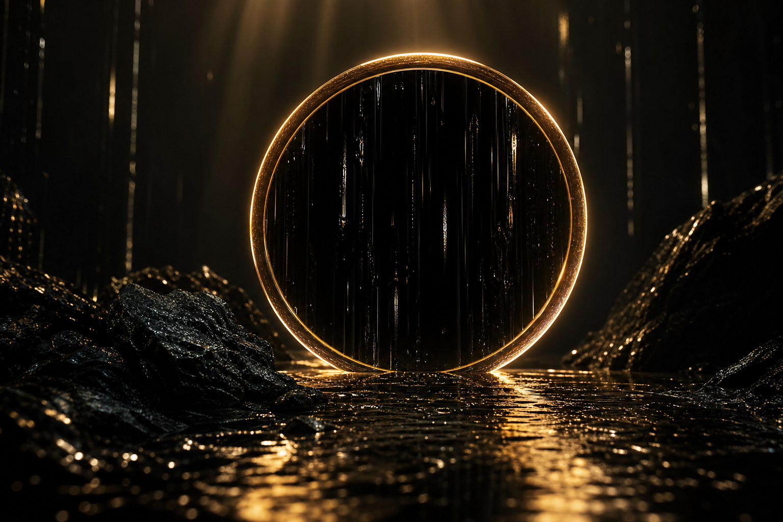 Minimal Dark Neon Ring Amoled Wallpaper  2 4K