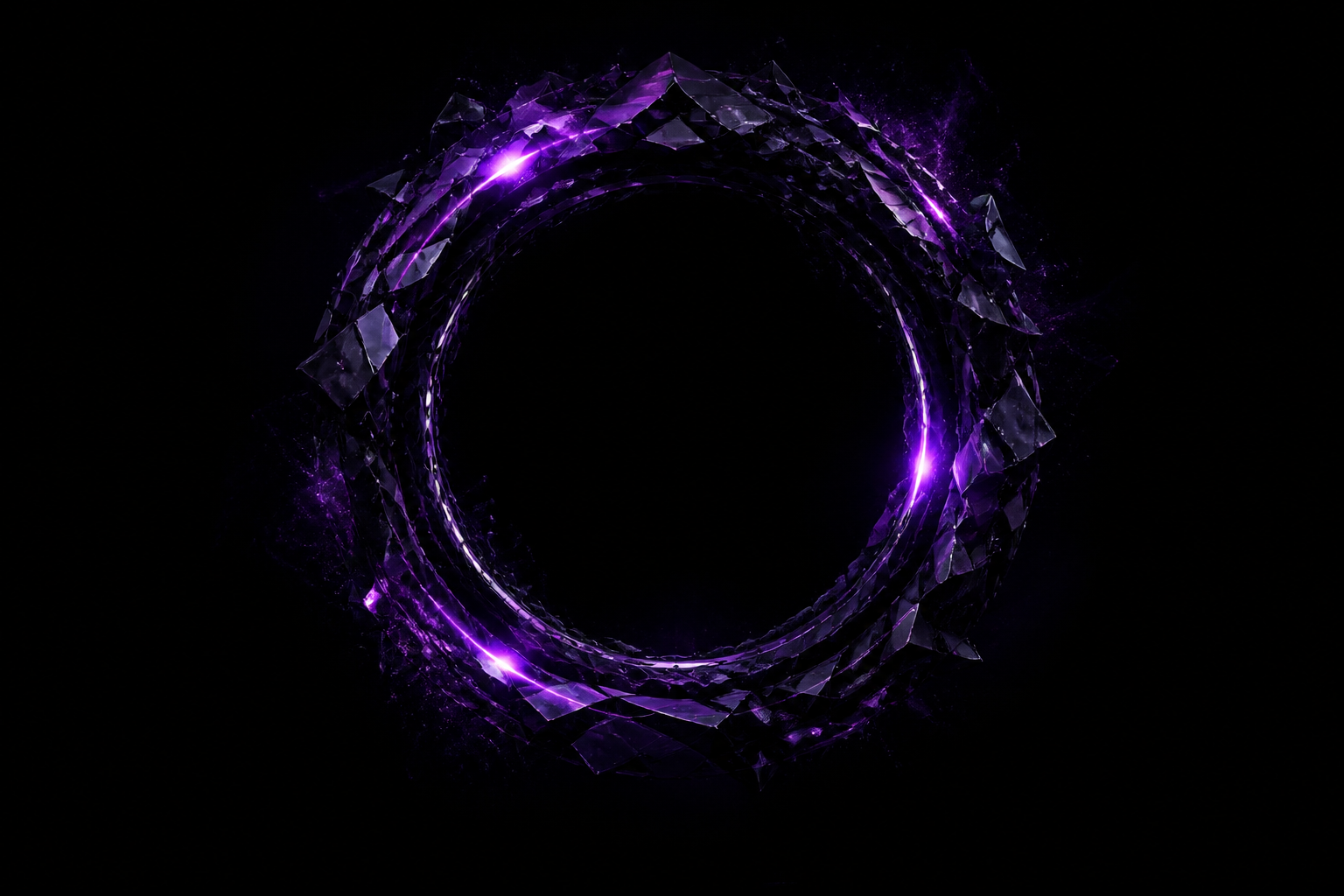 Minimal Dark Neon Ring Amoled Wallpaper  2 4K