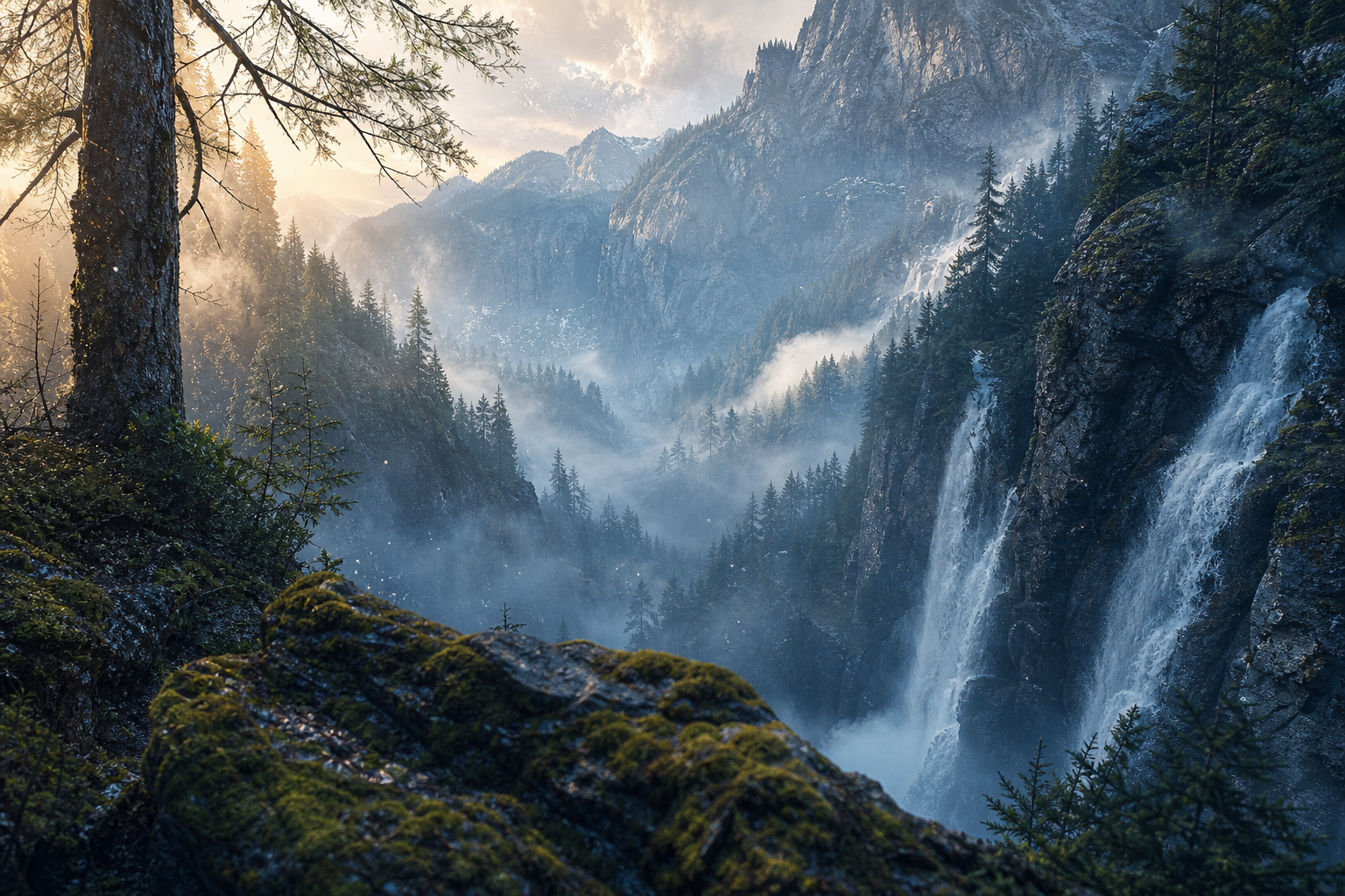 Misty Pine Forest Nature Wallpaper  7 4K