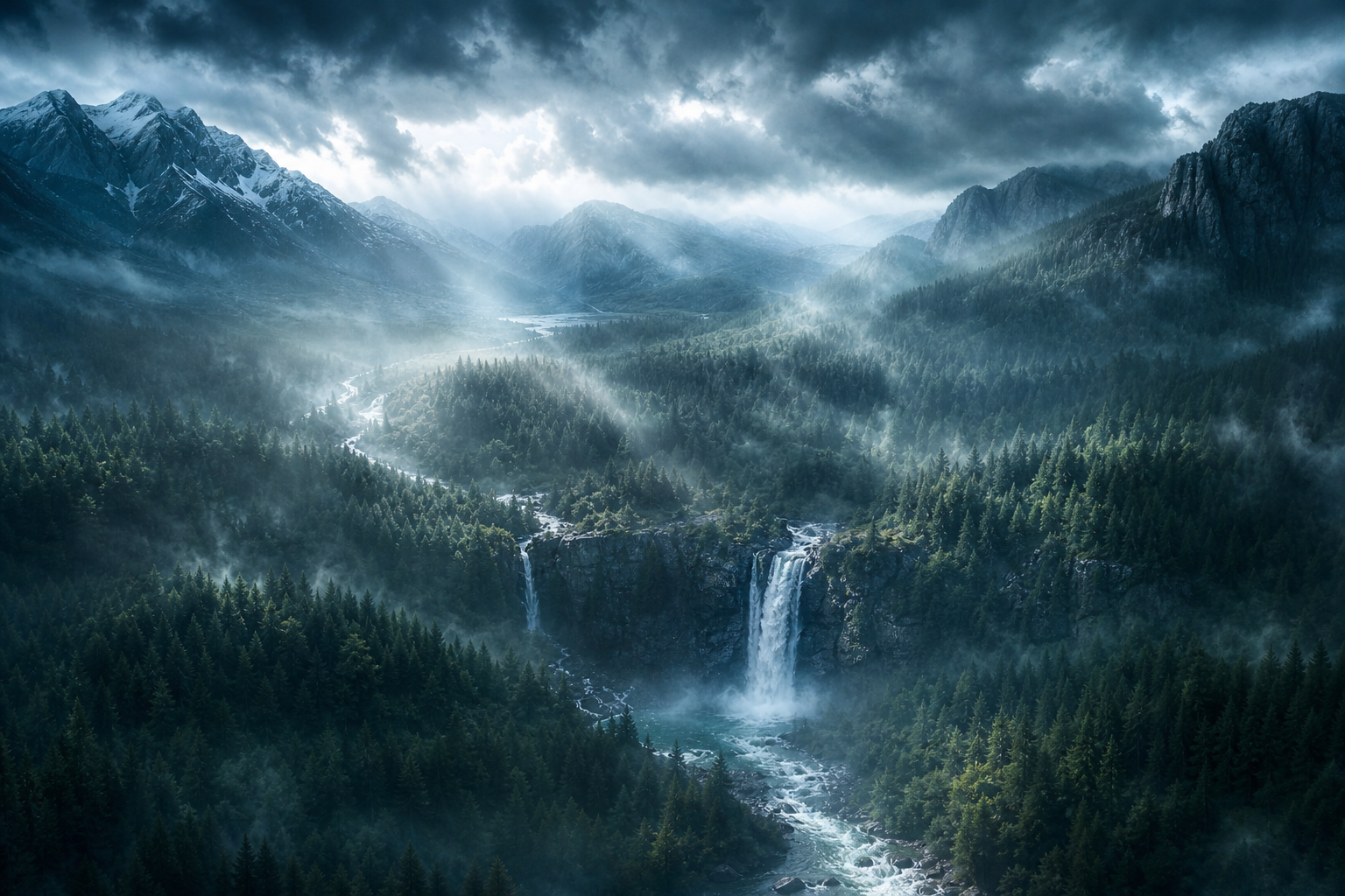 Misty Pine Forest Nature Wallpaper  7 4K