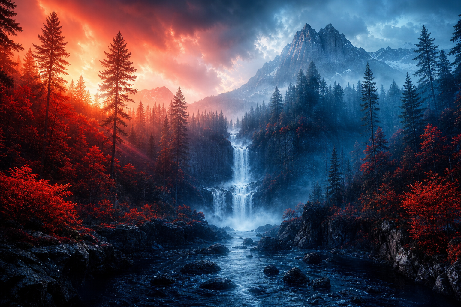 Misty Pine Forest Nature Wallpaper  7 4K
