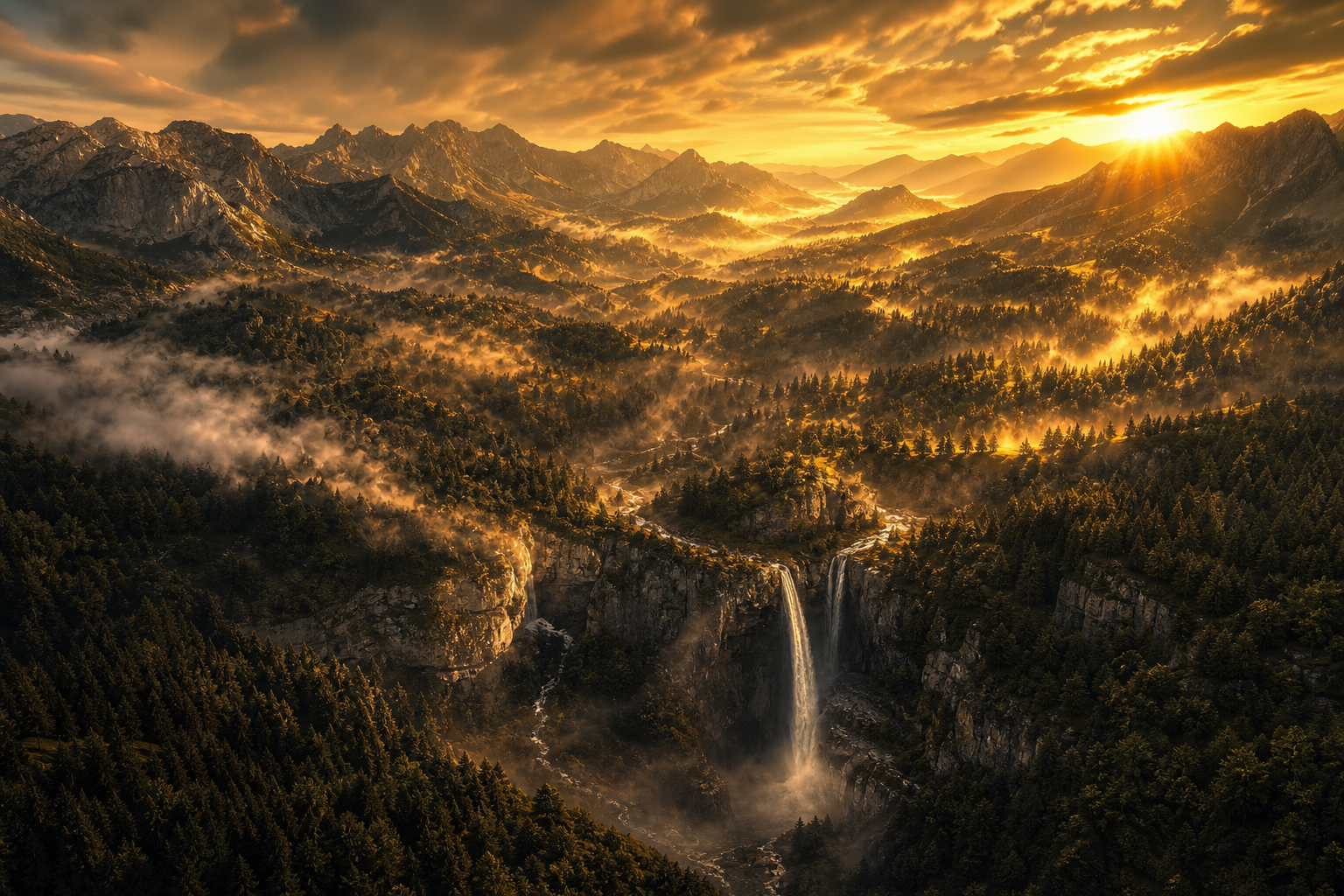 Misty Pine Forest Nature Wallpaper  7 4K
