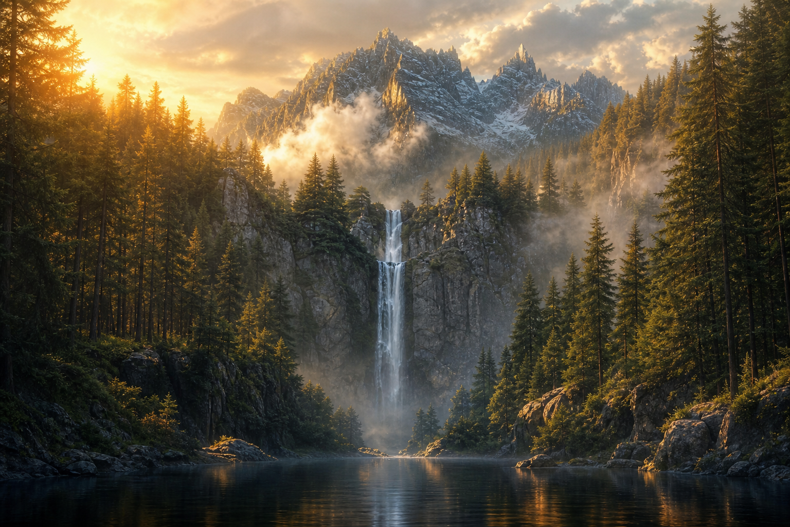 Misty Pine Forest Nature Wallpaper  7 4K