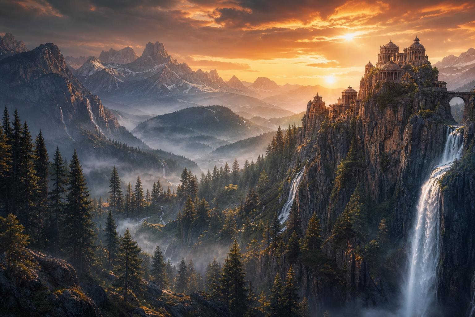 Misty Pine Forest Nature Wallpaper  7 4K