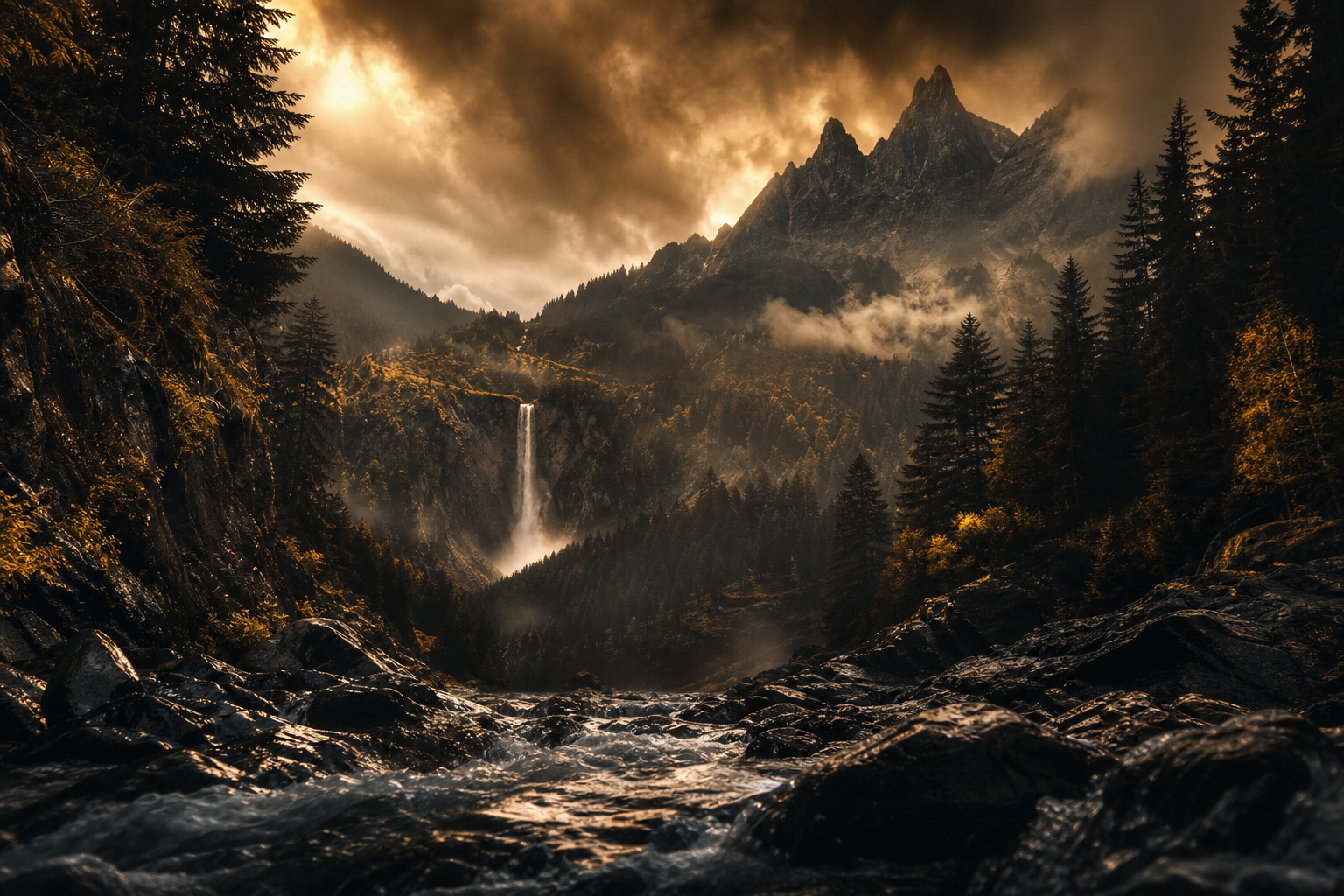 Misty Pine Forest Nature Wallpaper  7 4K
