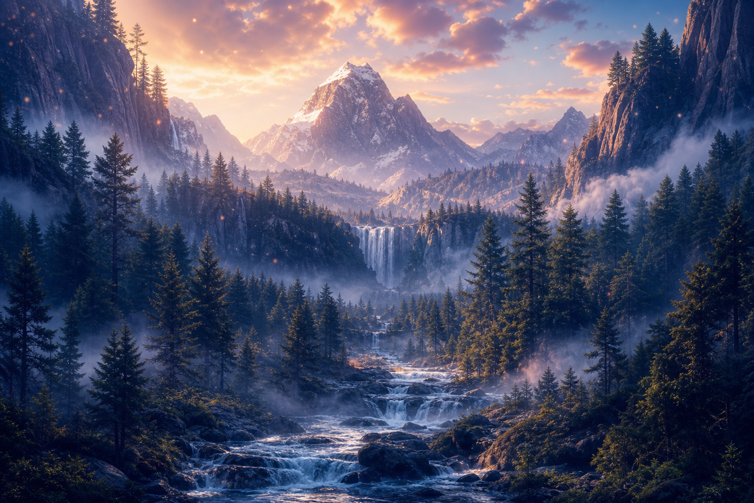 Misty Pine Forest Nature Wallpaper  7 4K