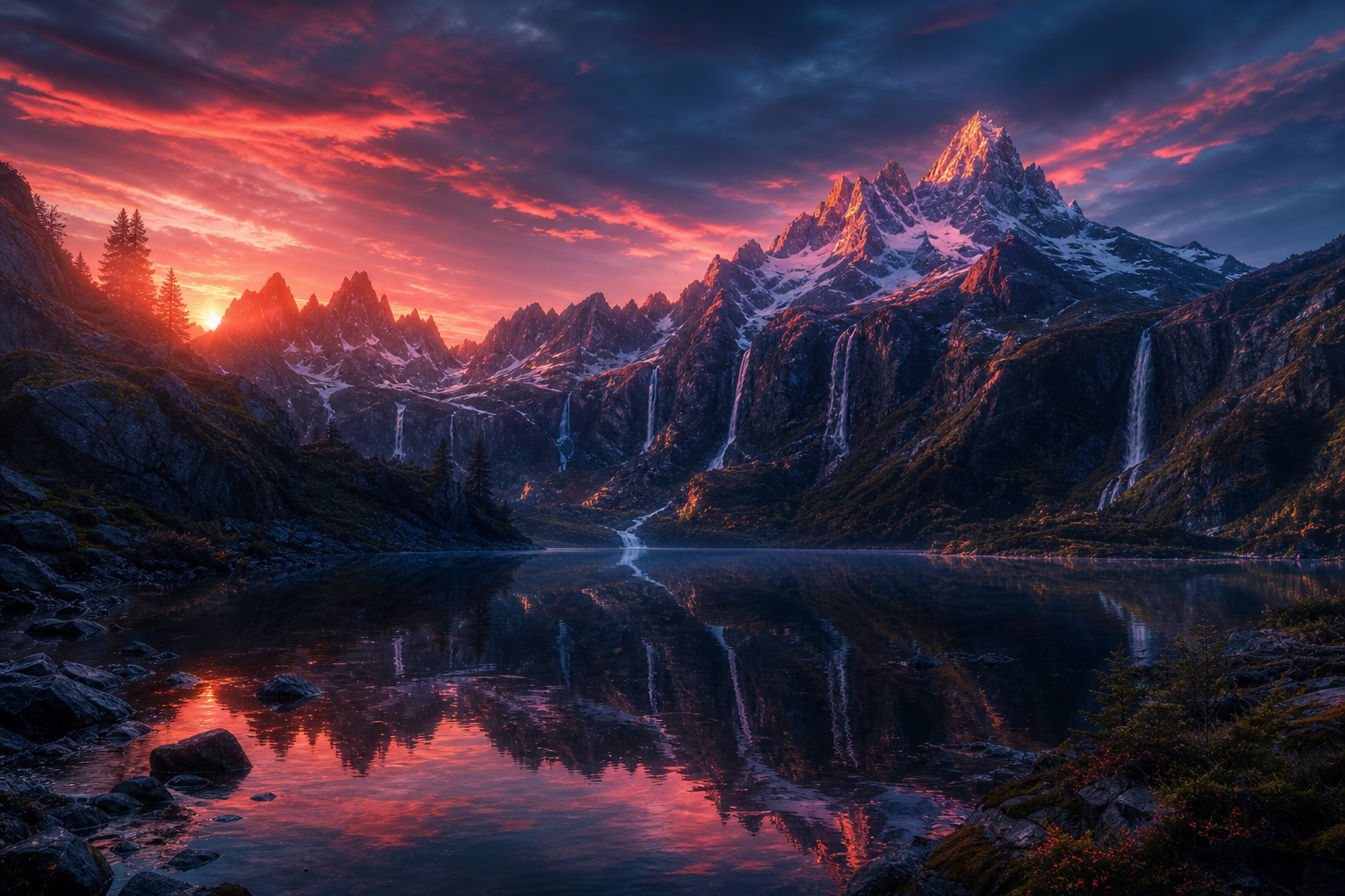 Mountain Lake Sunrise Nature Wallpaper 1 4K 13 4K Nature Wallpaper