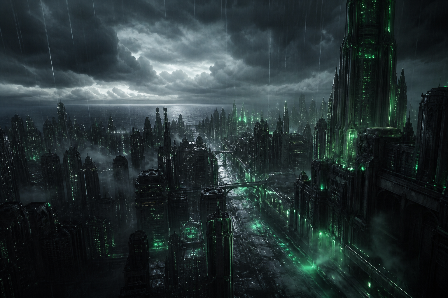 Mysterious Noir City Street With Rain And Dramatic Lighting Movie Wallpaper 4 4K 10 4K Movie Wallpaper