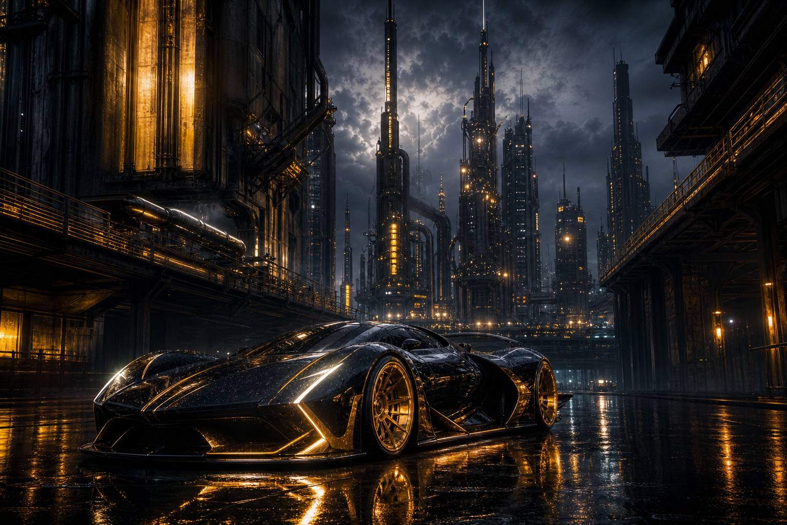 Neon Cyberpunk City In Rain Cyberpunk Wallpaper  1 4K