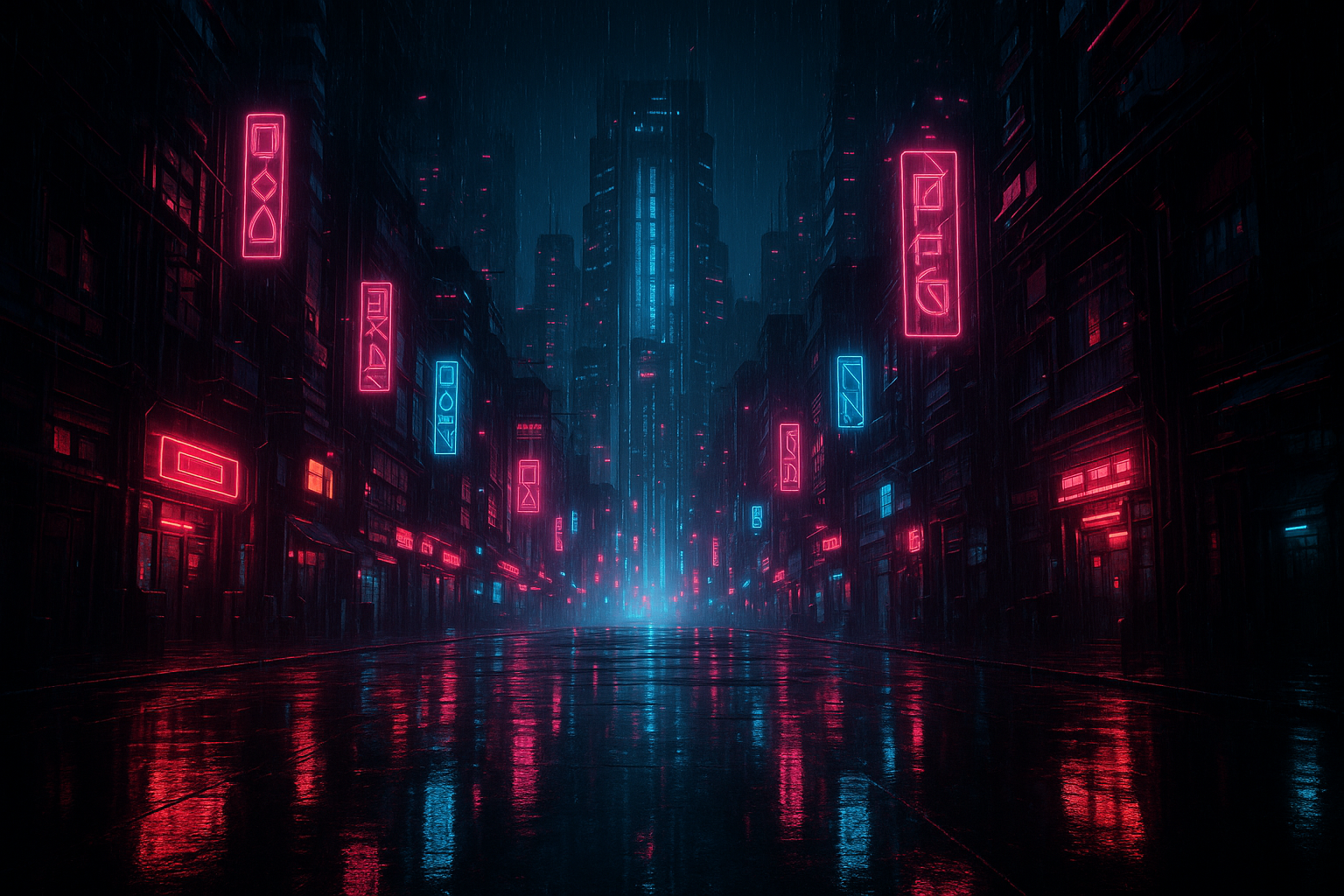 Neon Cyberpunk City In Rain Cyberpunk Wallpaper 1 4K 4K Cyberpunk Wallpaper