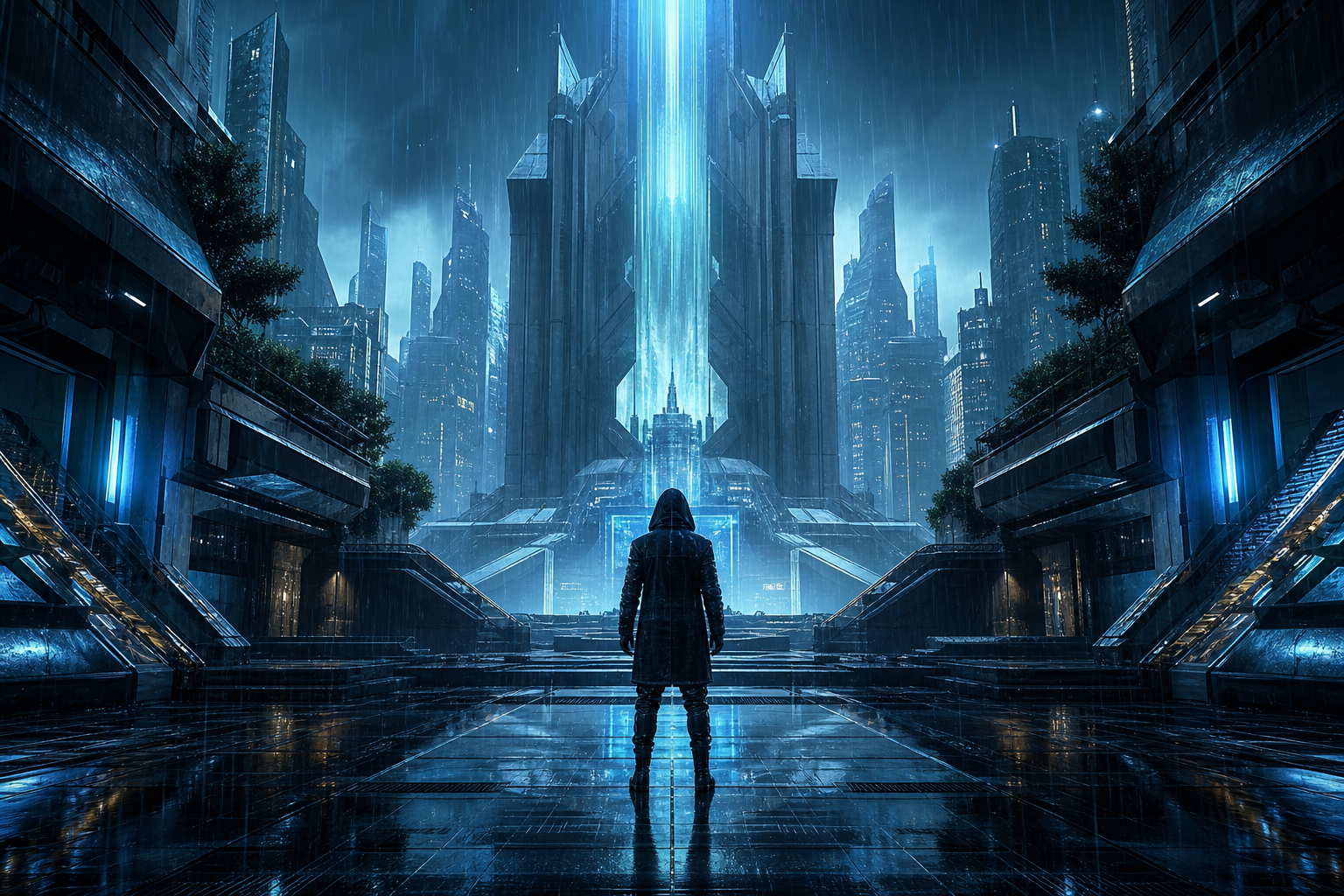 Neon Cyberpunk City In Rain Cyberpunk Wallpaper  1 4K