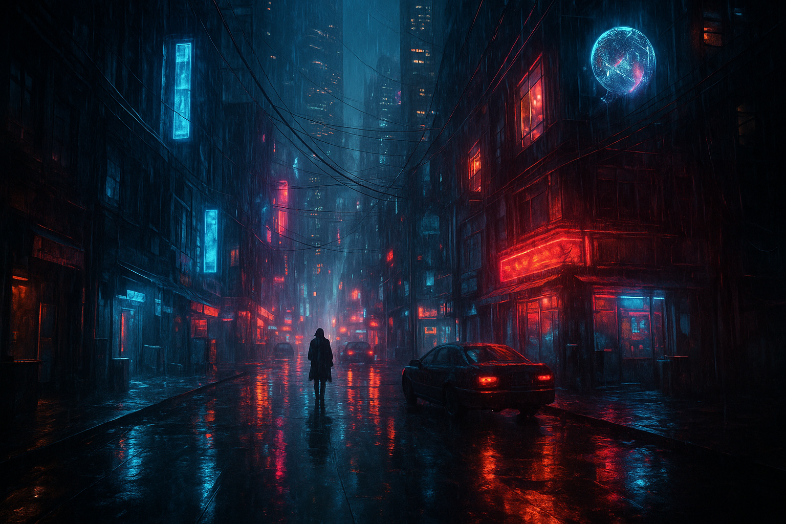 Neon Cyberpunk City In Rain Cyberpunk Wallpaper 1 4K 4K Cyberpunk Wallpaper