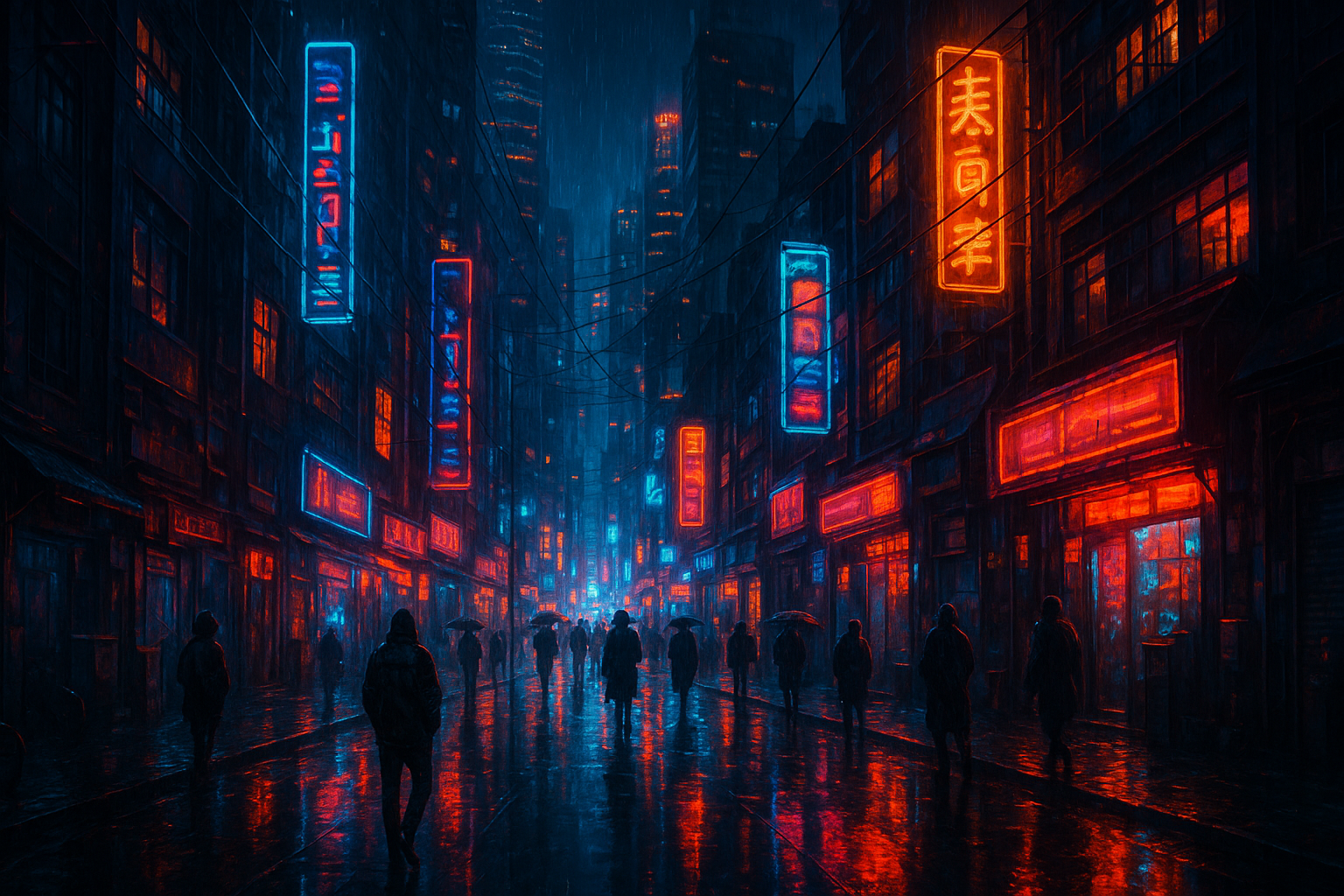 Neon Cyberpunk City In Rain Cyberpunk Wallpaper 2 4K