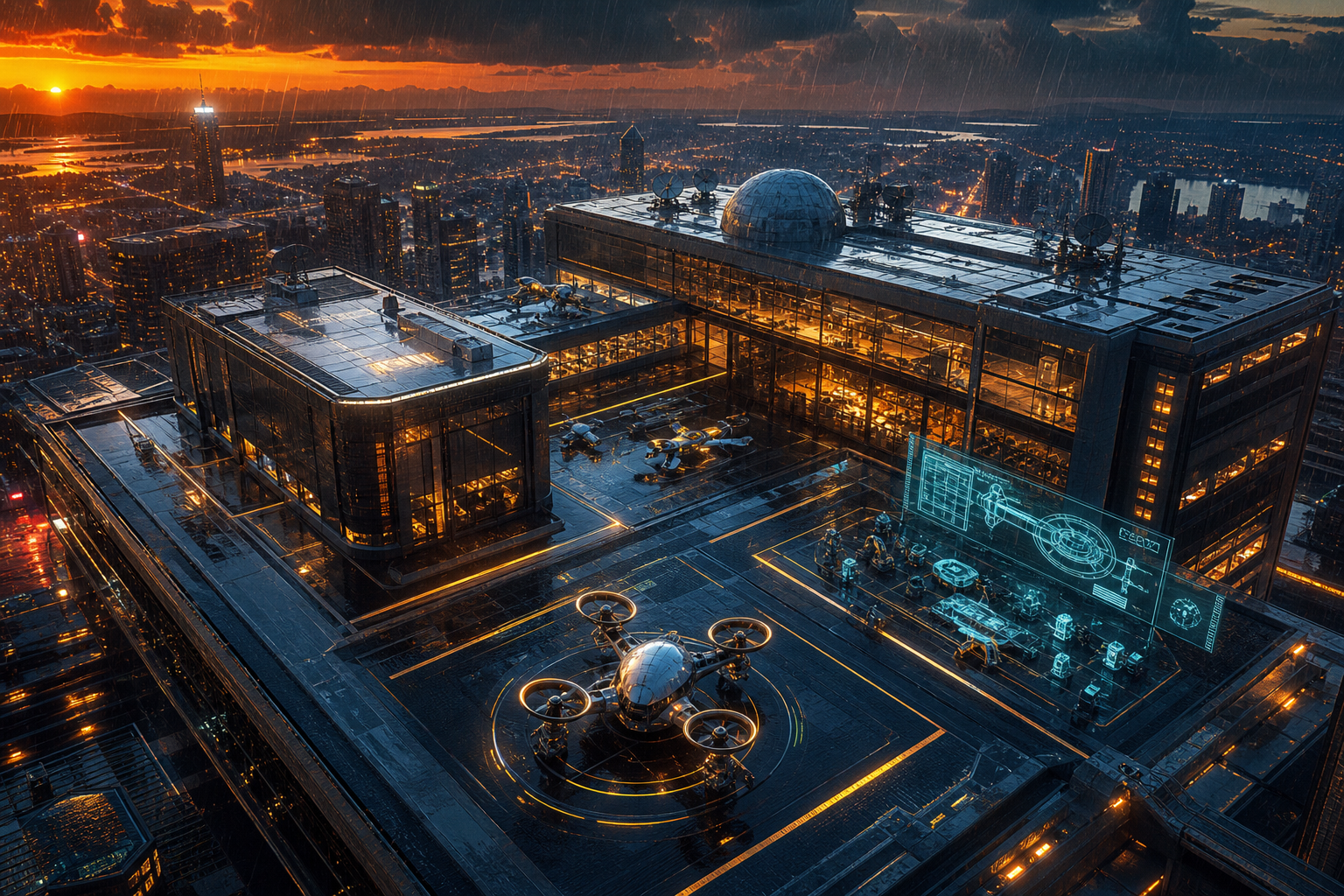 Neon Cyberpunk City In Rain Hamster-Robotics Wallpaper  1 4K