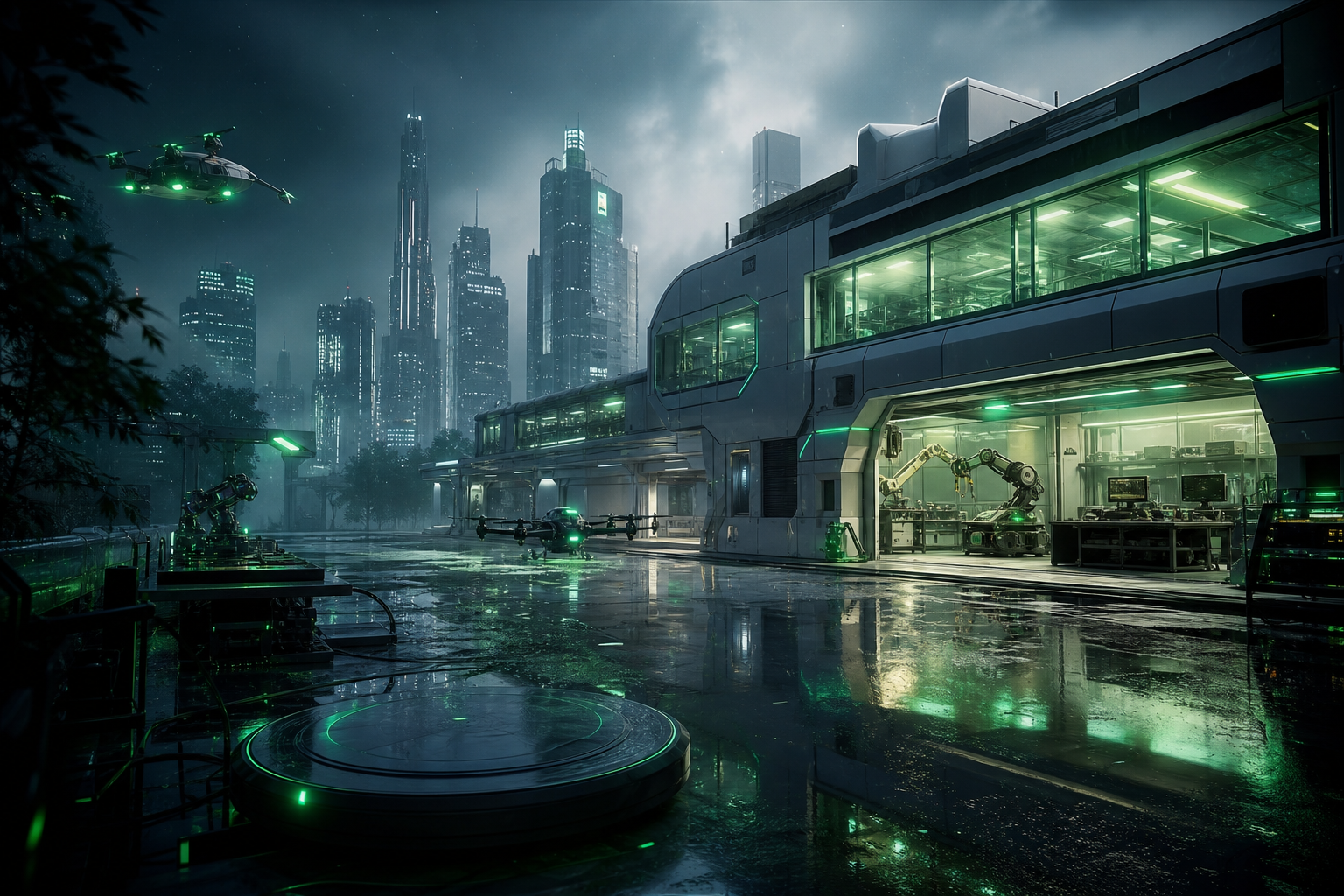 Neon Cyberpunk City In Rain Hamster-Robotics Wallpaper  1 4K