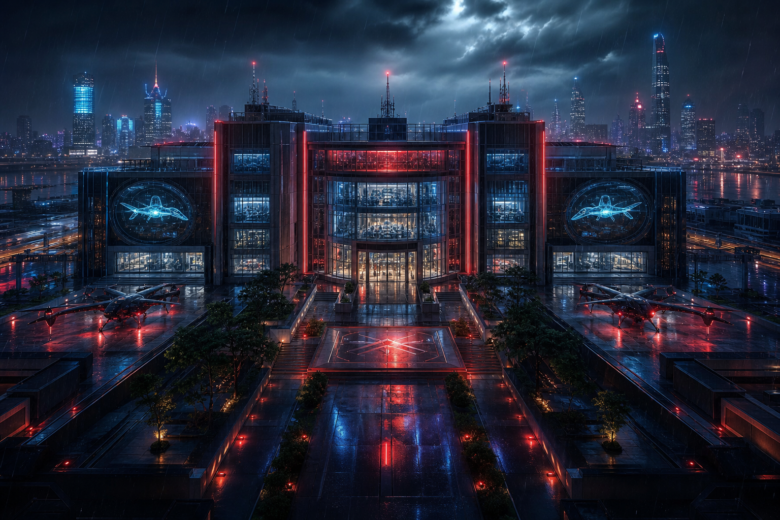 Neon Cyberpunk City In Rain Hamster Robotics Wallpaper 1 4K 11 4K Hamster Robotics Wallpaper