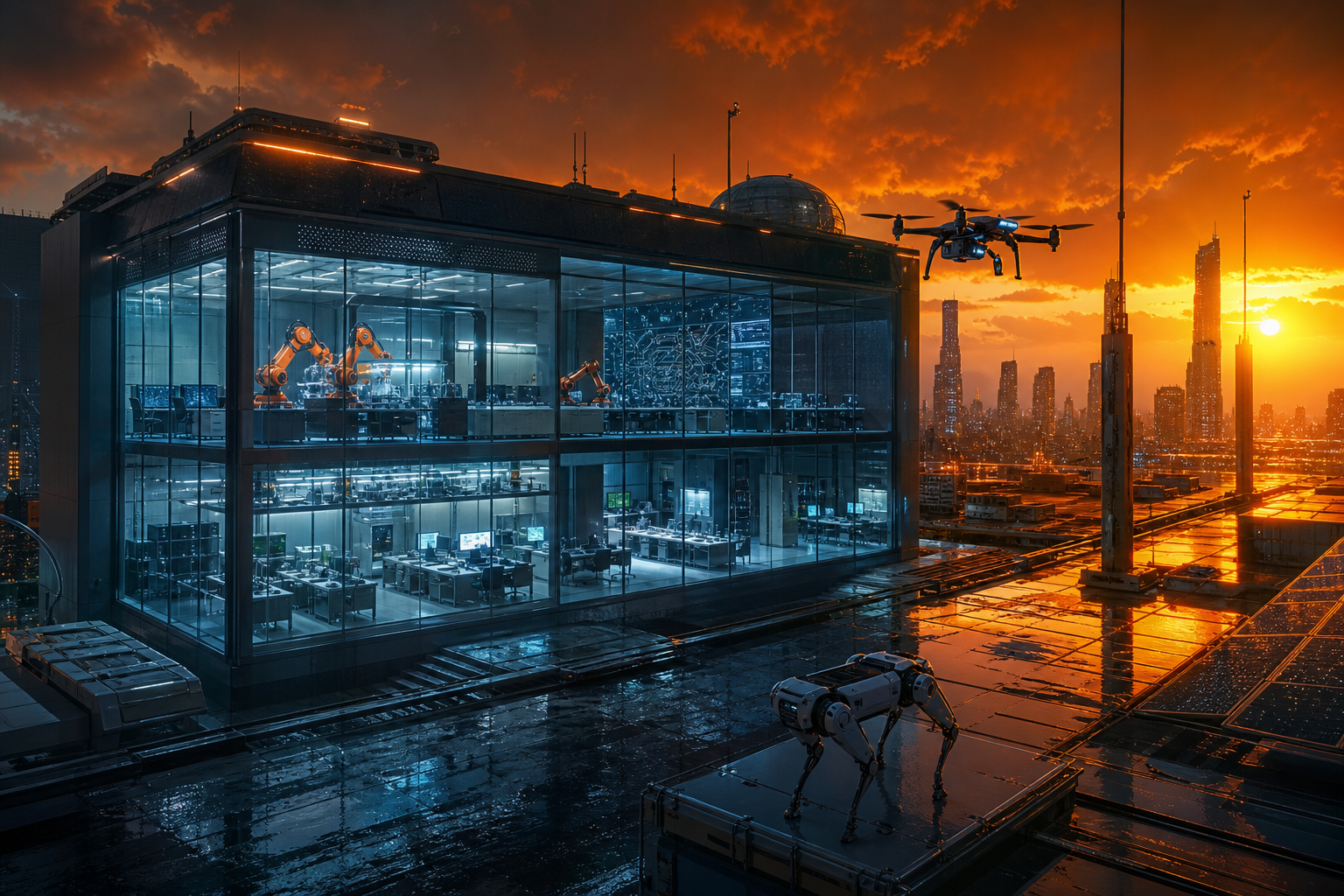Neon Cyberpunk City In Rain Hamster-Robotics Wallpaper  1 4K