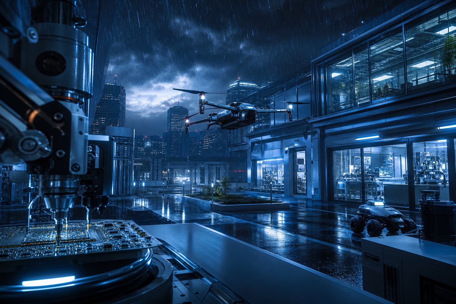 Neon Cyberpunk City In Rain Hamster-Robotics Wallpaper  1 4K