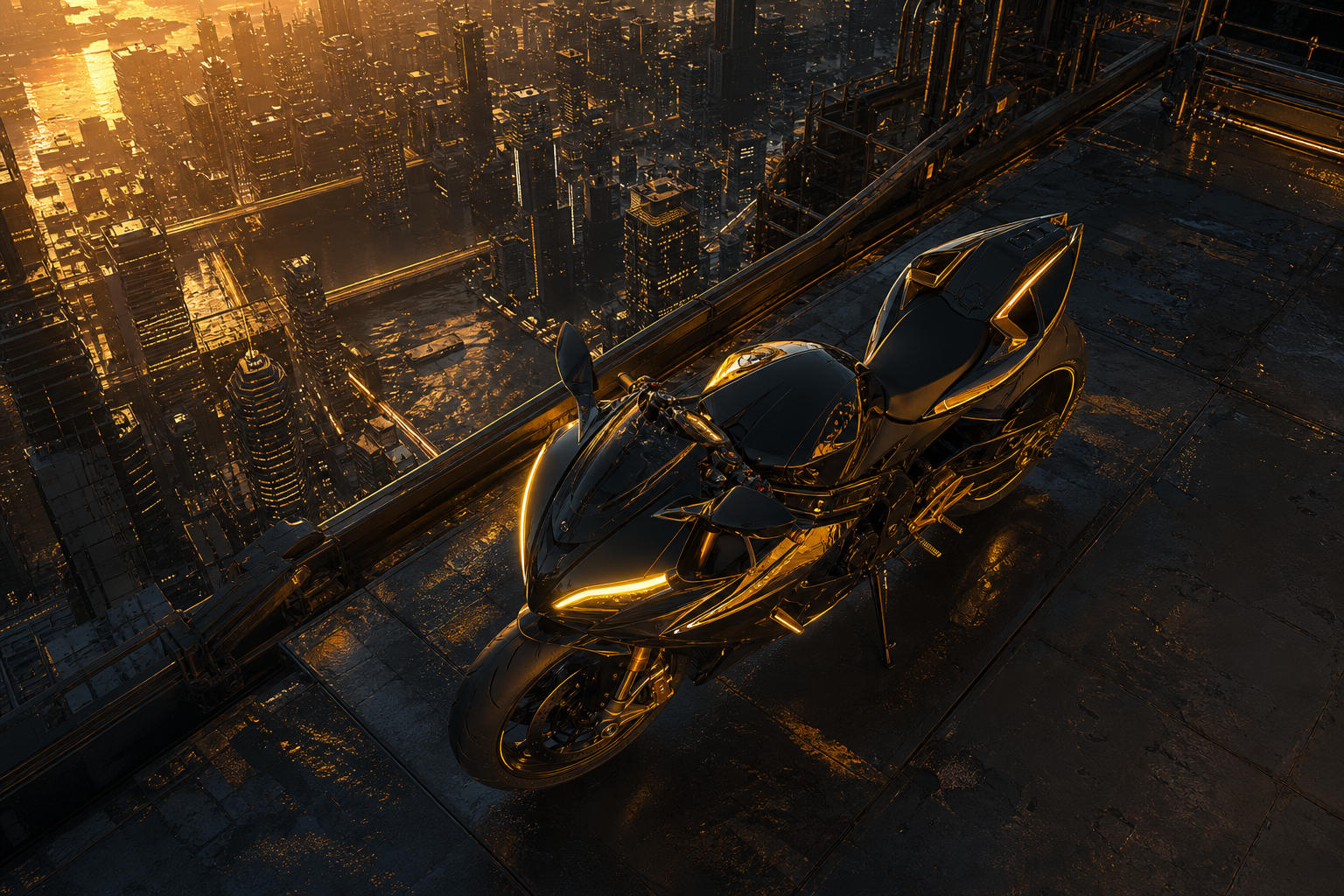 Neon Motorcycle In Cyberpunk City Motorcycles Wallpaper 7 4K 10 4K Motorcycles Wallpaper