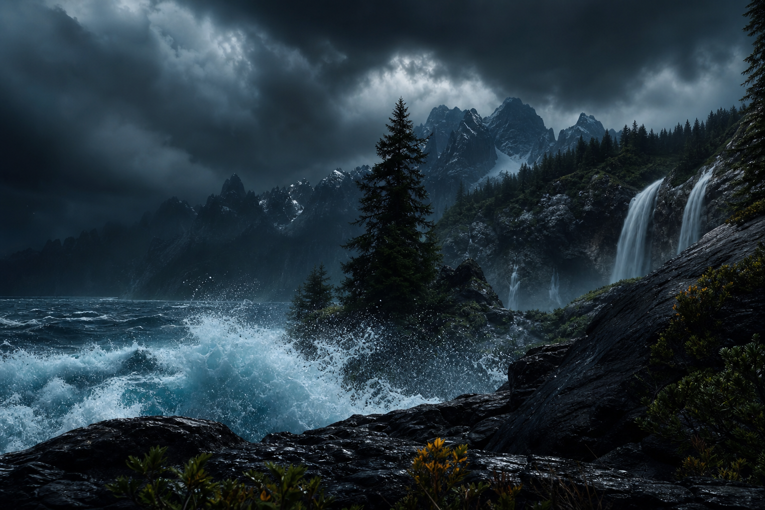 Ocean Waves Storm Nature Wallpaper  8 4K