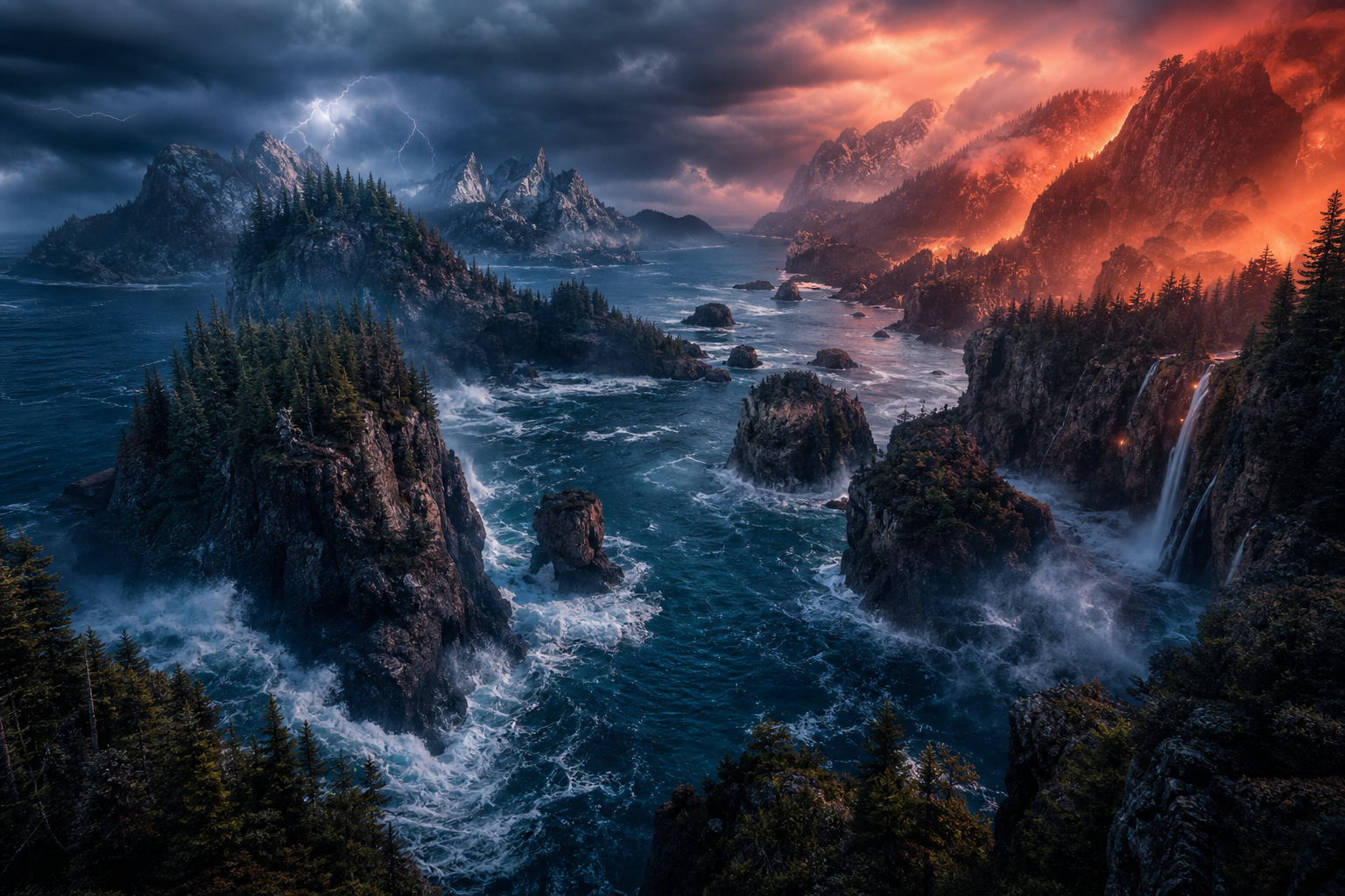 Ocean Waves Storm Nature Wallpaper  8 4K