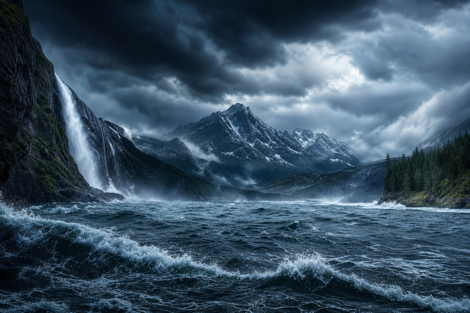 Ocean Waves Storm Nature Wallpaper  8 4K