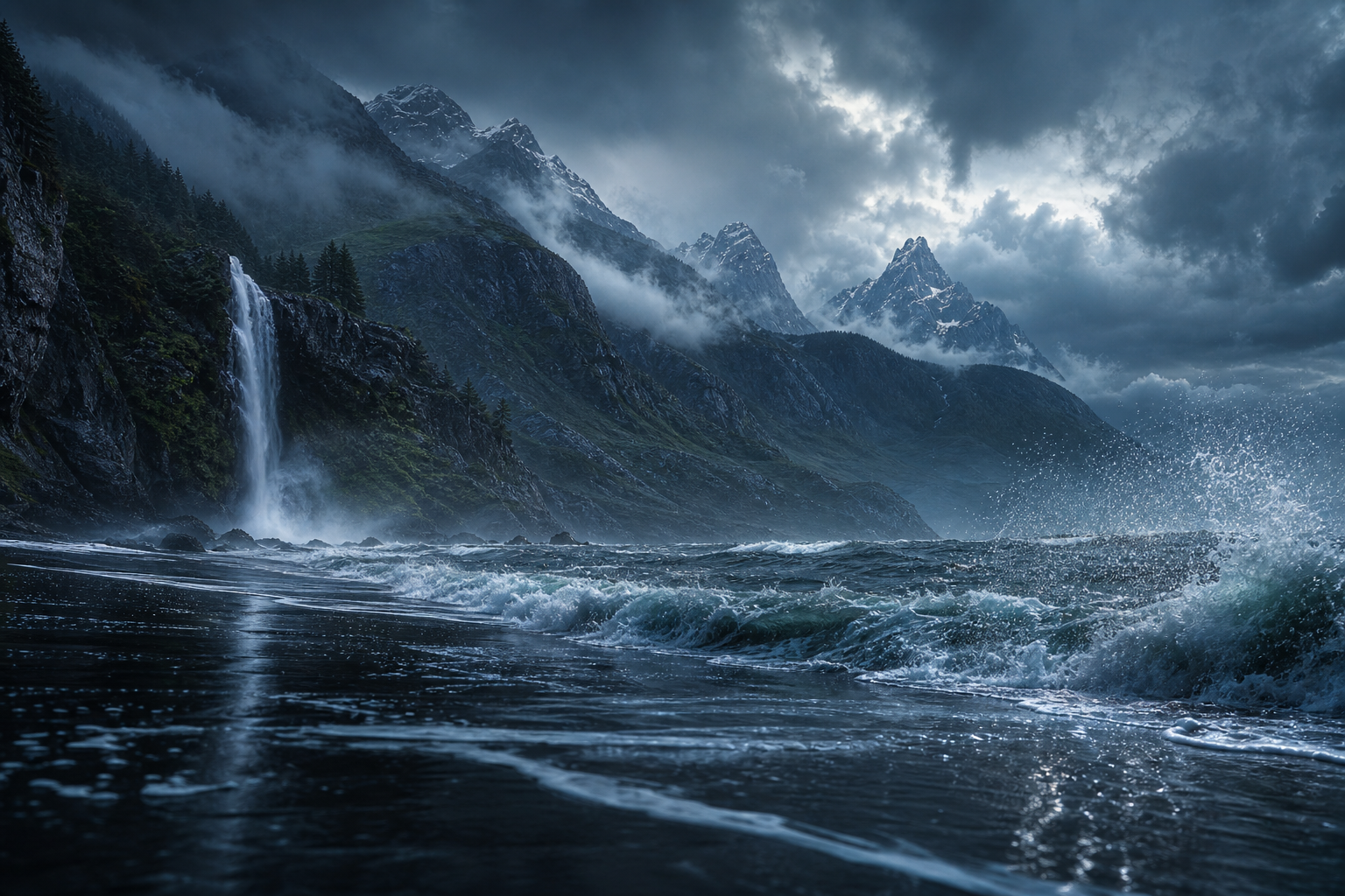 Ocean Waves Storm Nature Wallpaper  8 4K
