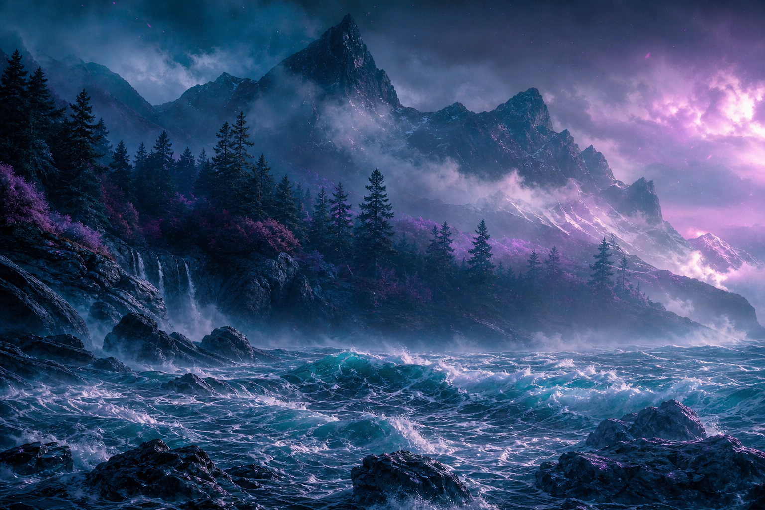 Ocean Waves Storm Nature Wallpaper  8 4K