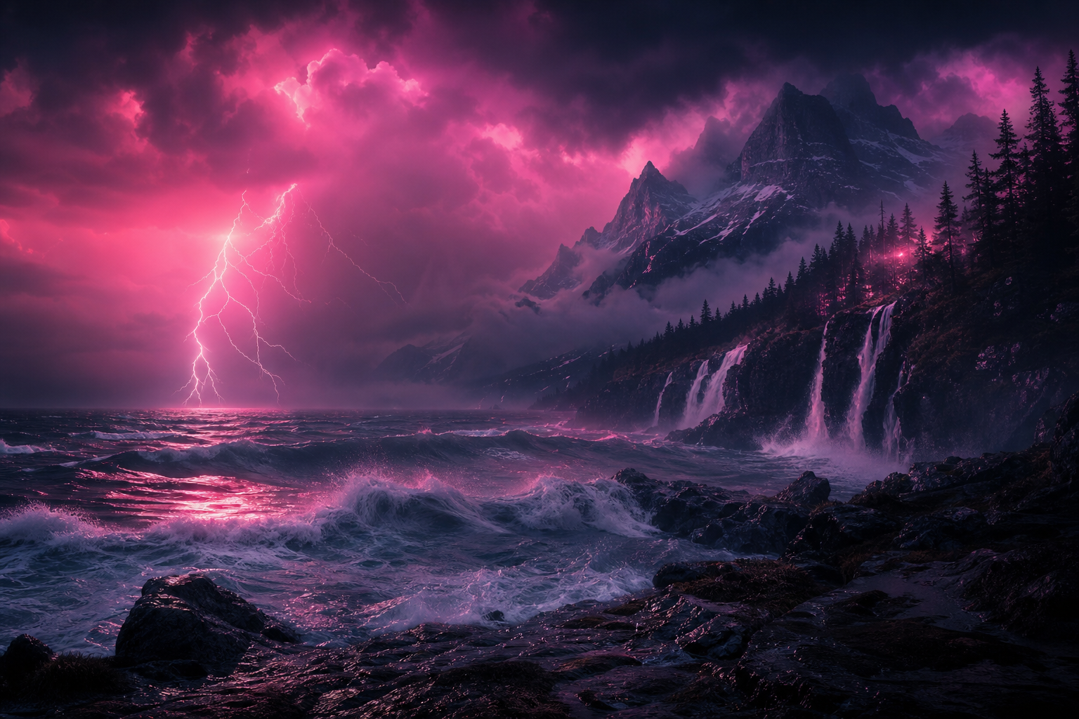 Ocean Waves Storm Nature Wallpaper  8 4K