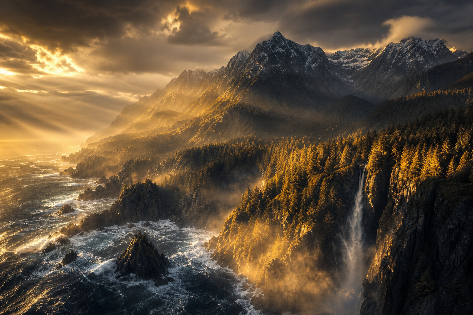 Ocean Waves Storm Nature Wallpaper  8 4K