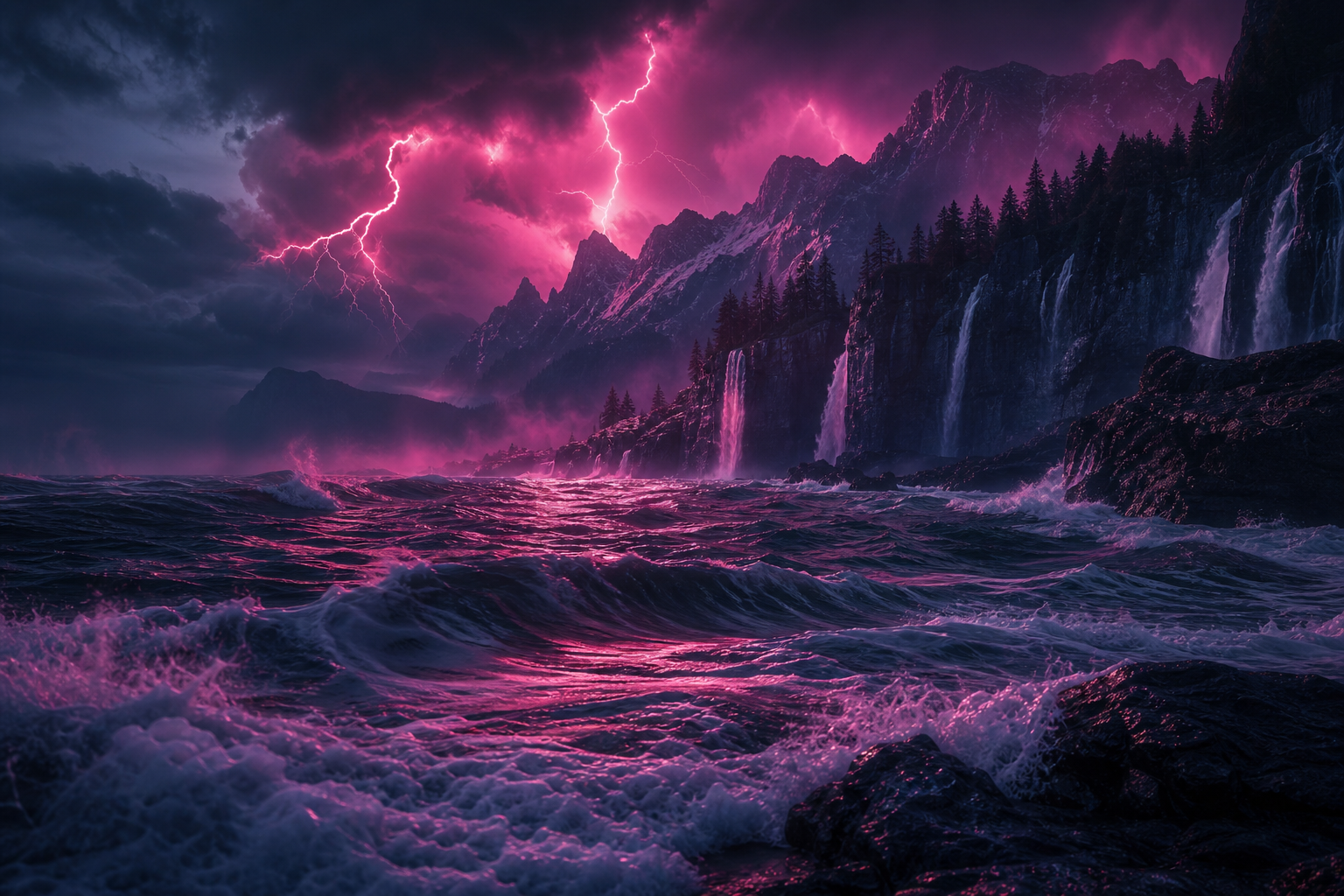 Ocean Waves Storm Nature Wallpaper  8 4K