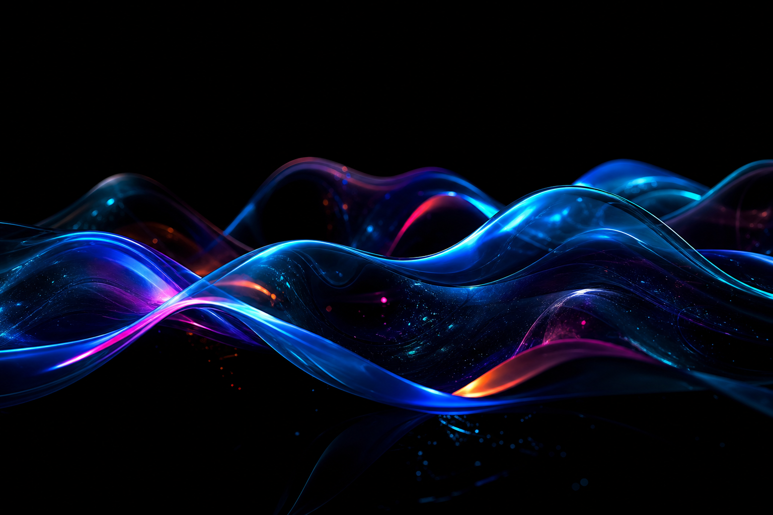 Oled Colorful Glowing Waves Amoled Wallpaper  4 4K