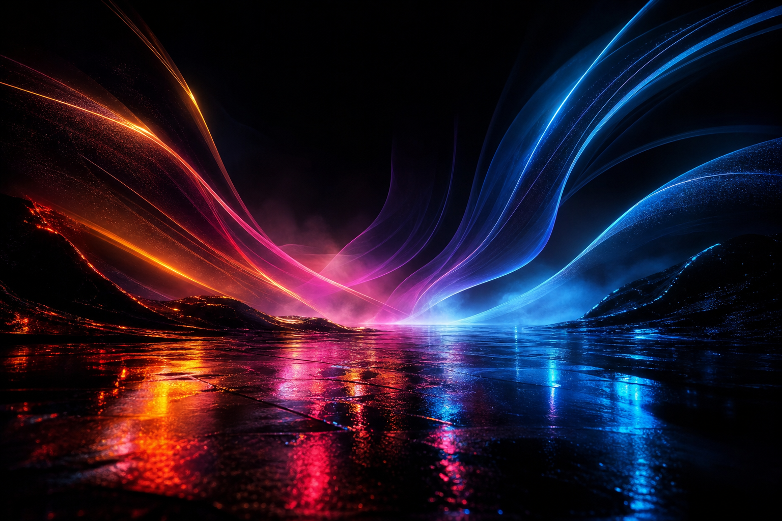 Oled Colorful Glowing Waves Amoled Wallpaper  4 4K