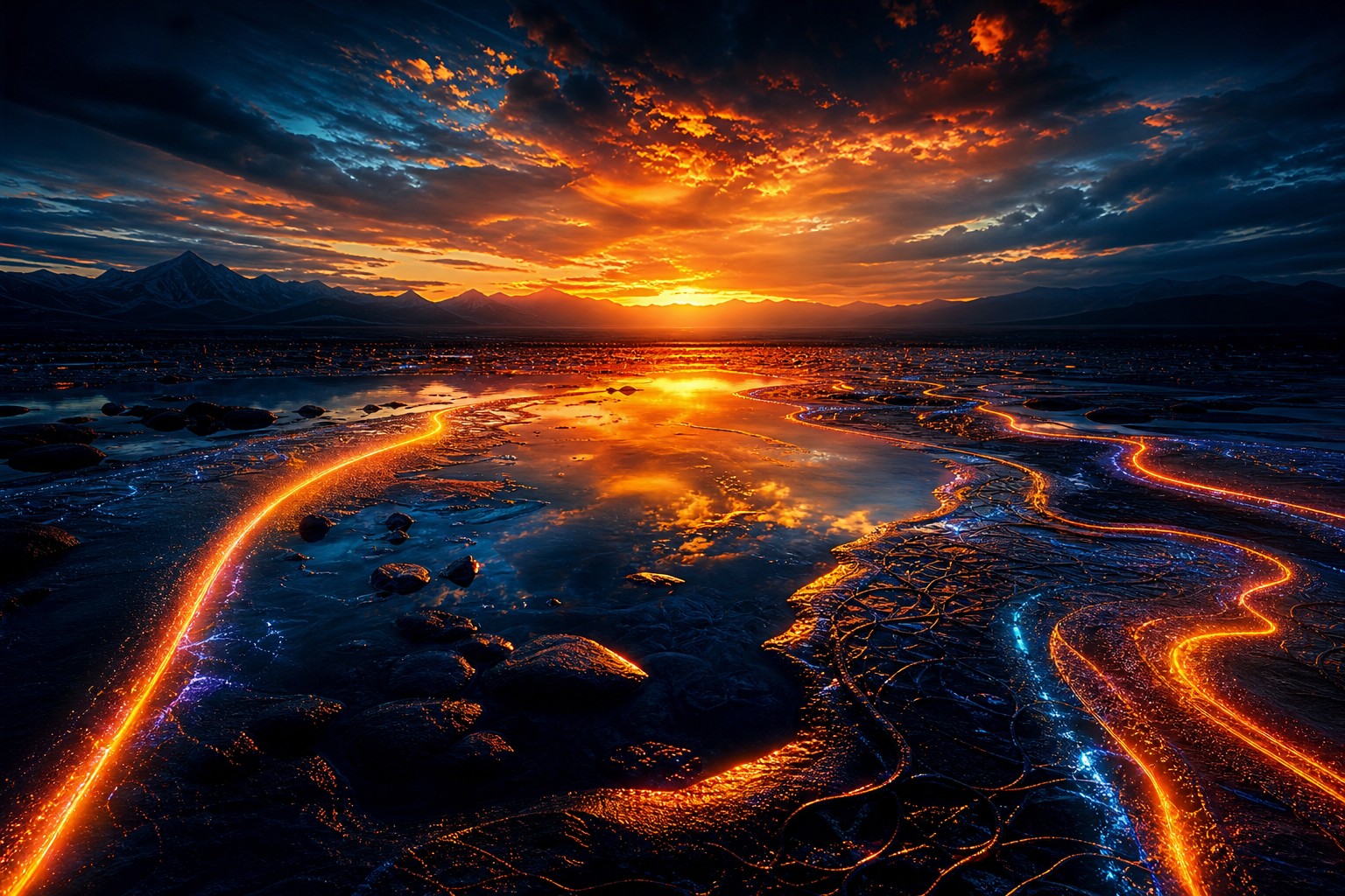 Oled Colorful Glowing Waves Amoled Wallpaper  4 4K